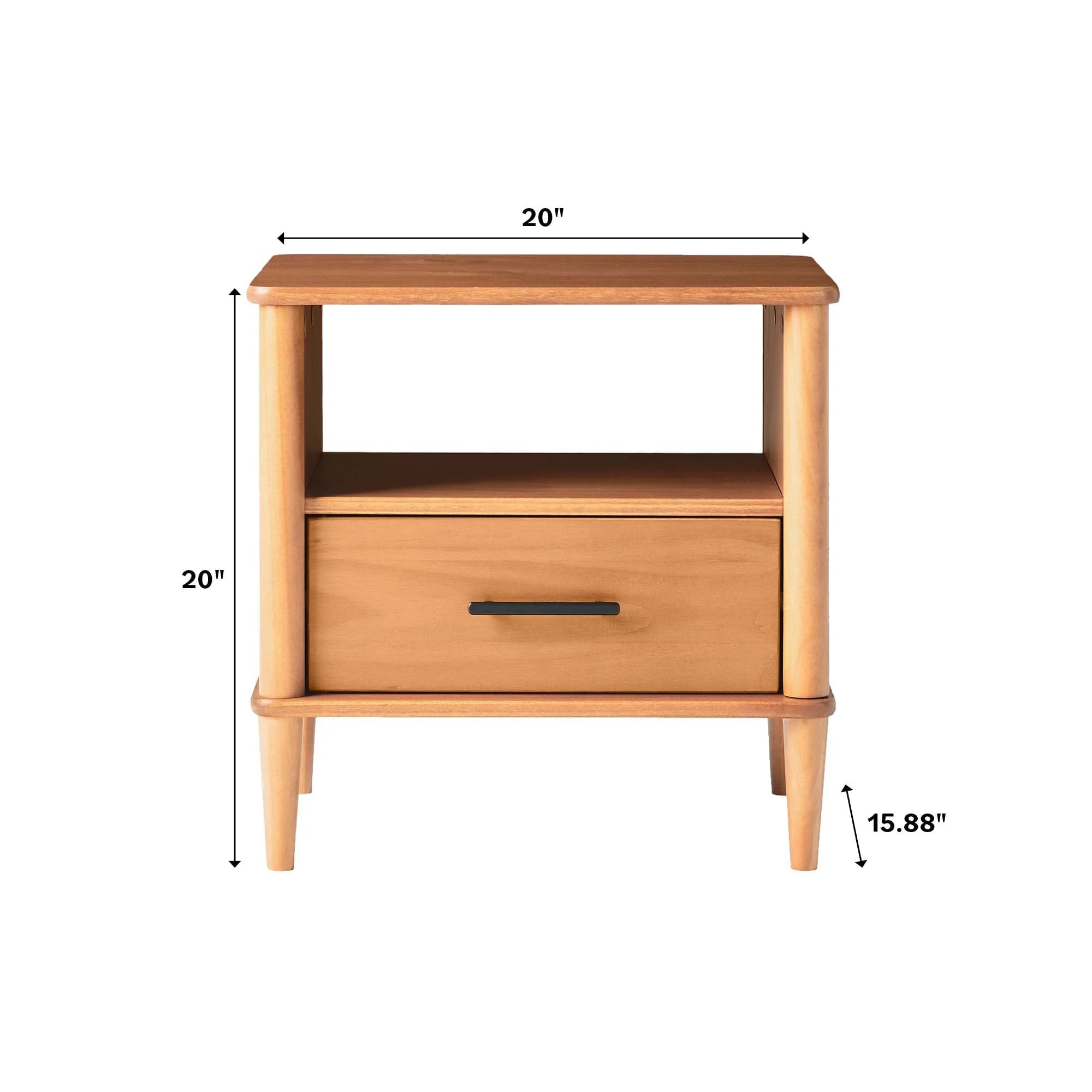 Walker Edison Spindle Transitional 1-Drawer Nightstand - Image 10