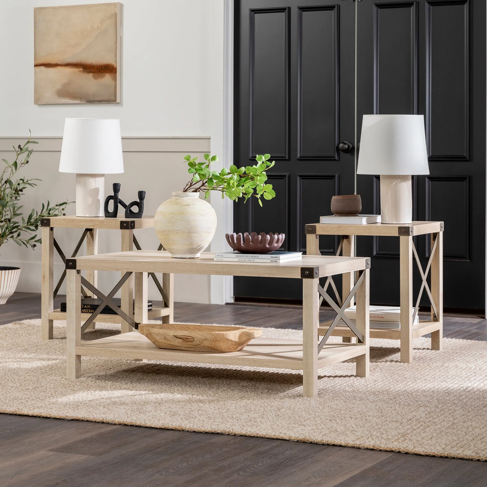 3-Piece Barndoor Accent Table Set - Image 7