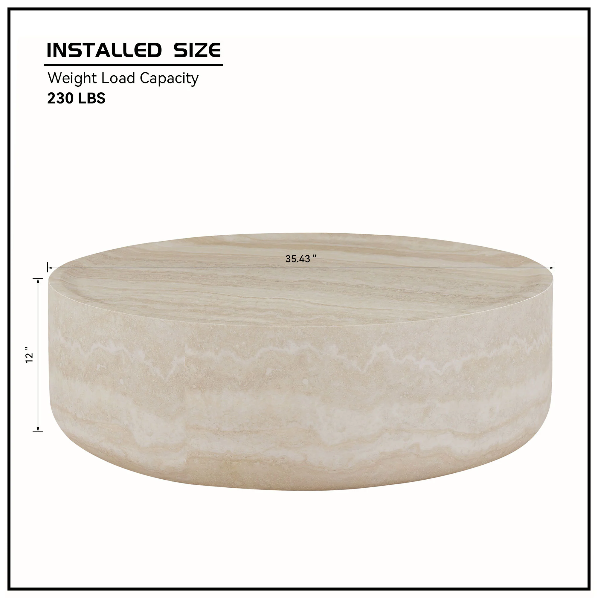 Walker Edison | Faux Marble Pattern Modern Coffee Table - Image 6
