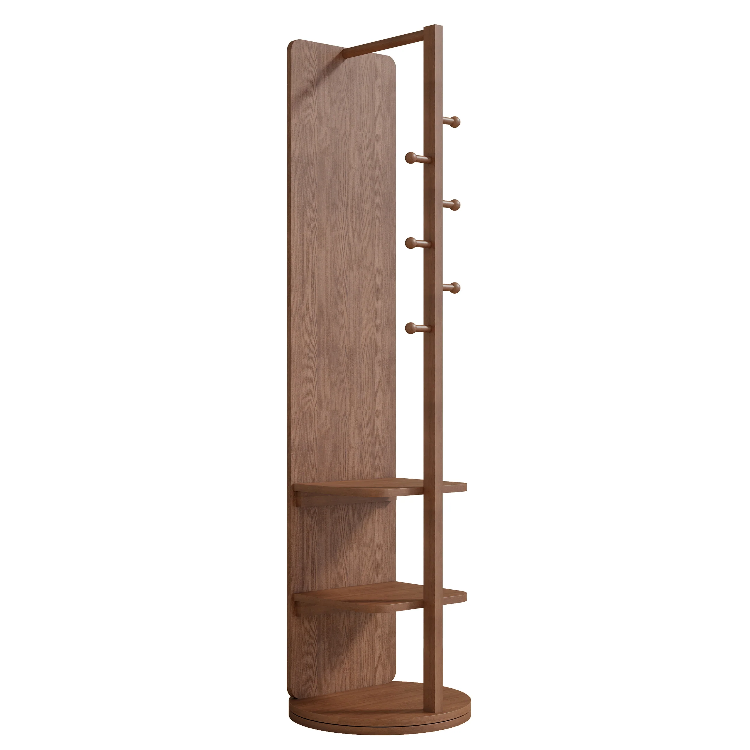 Walker Edison | 360° Rotating 66'x14' Multifunctional Full Length Mirror with Storage - Image 16