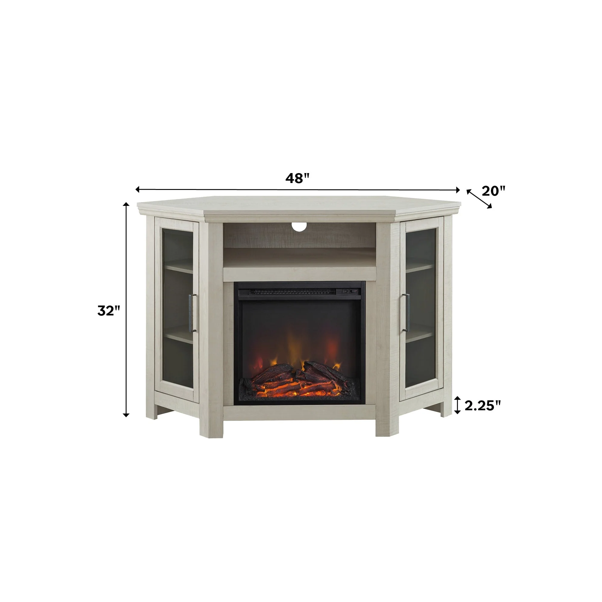 Barn 48" Wood Corner Fireplace TV Stand - Image 17