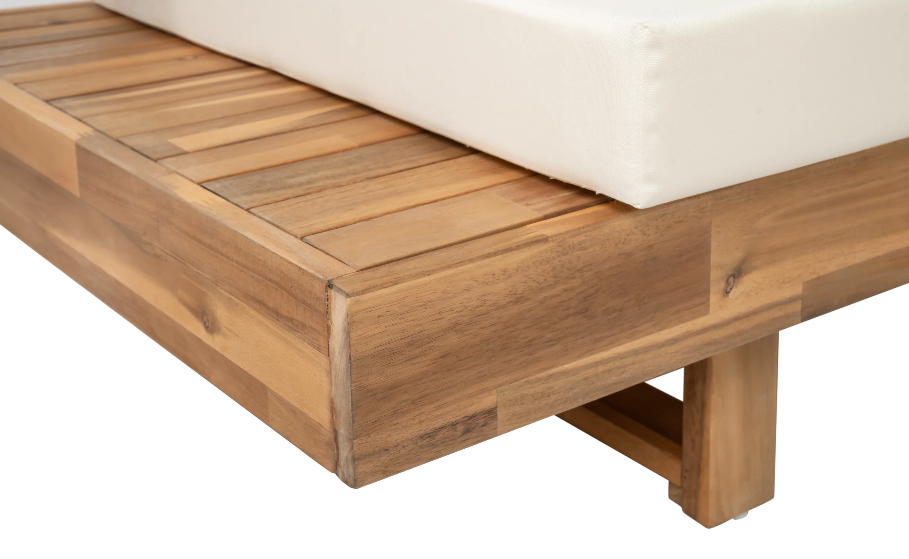 4pc Outdoor Teak Wood Sectional Patio Sofa Set w Table - Image 14