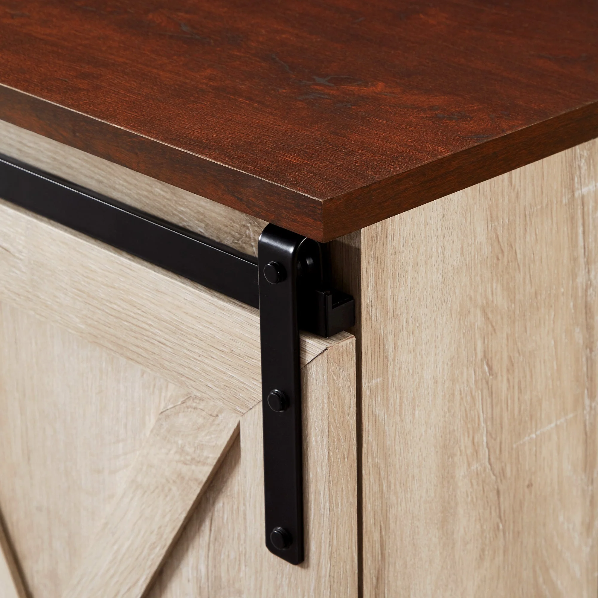 52" Sliding Barn Door Corner TV Stand - Image 4