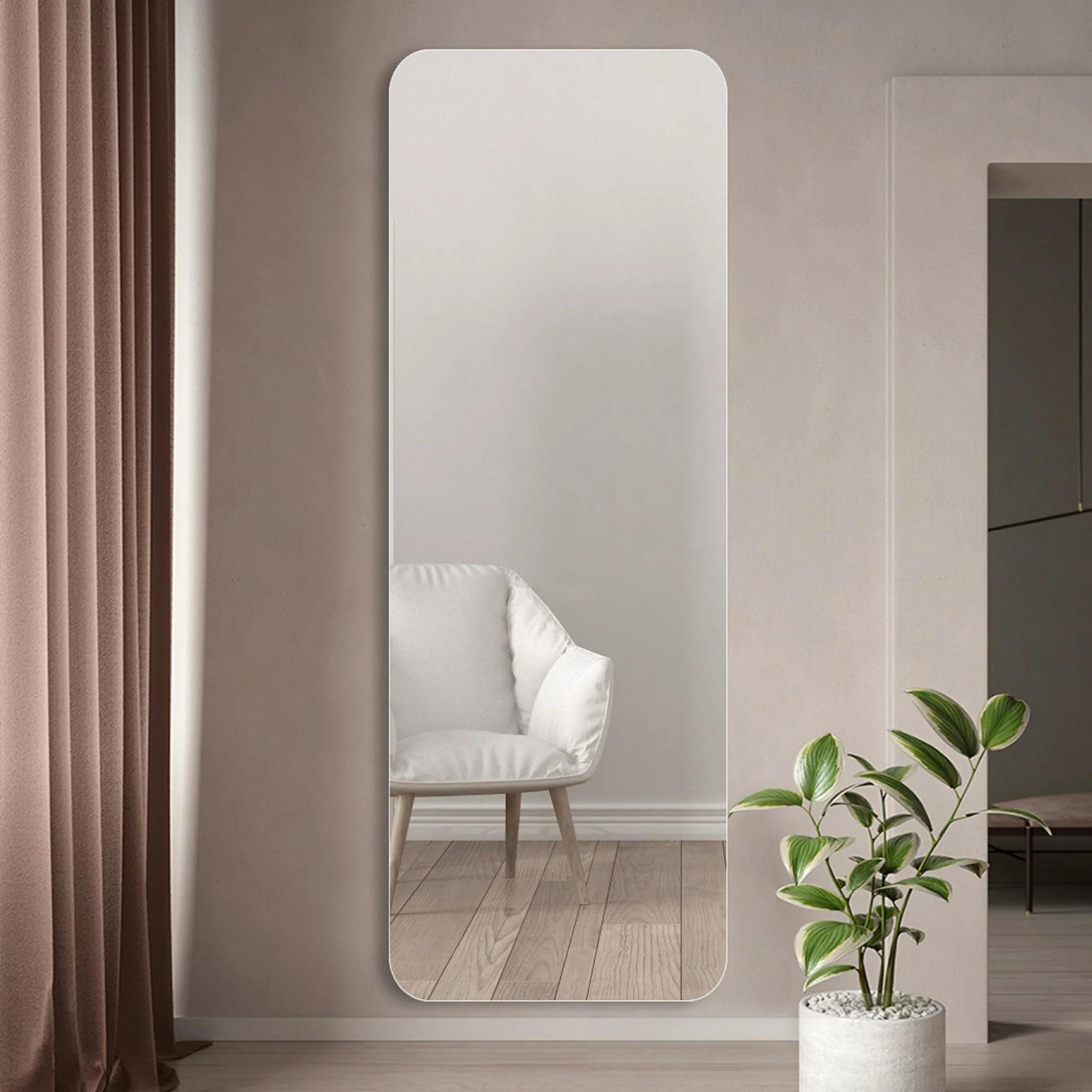 Walker Edison | 56 X 15in Wall-Mounted Mirror - Image 3