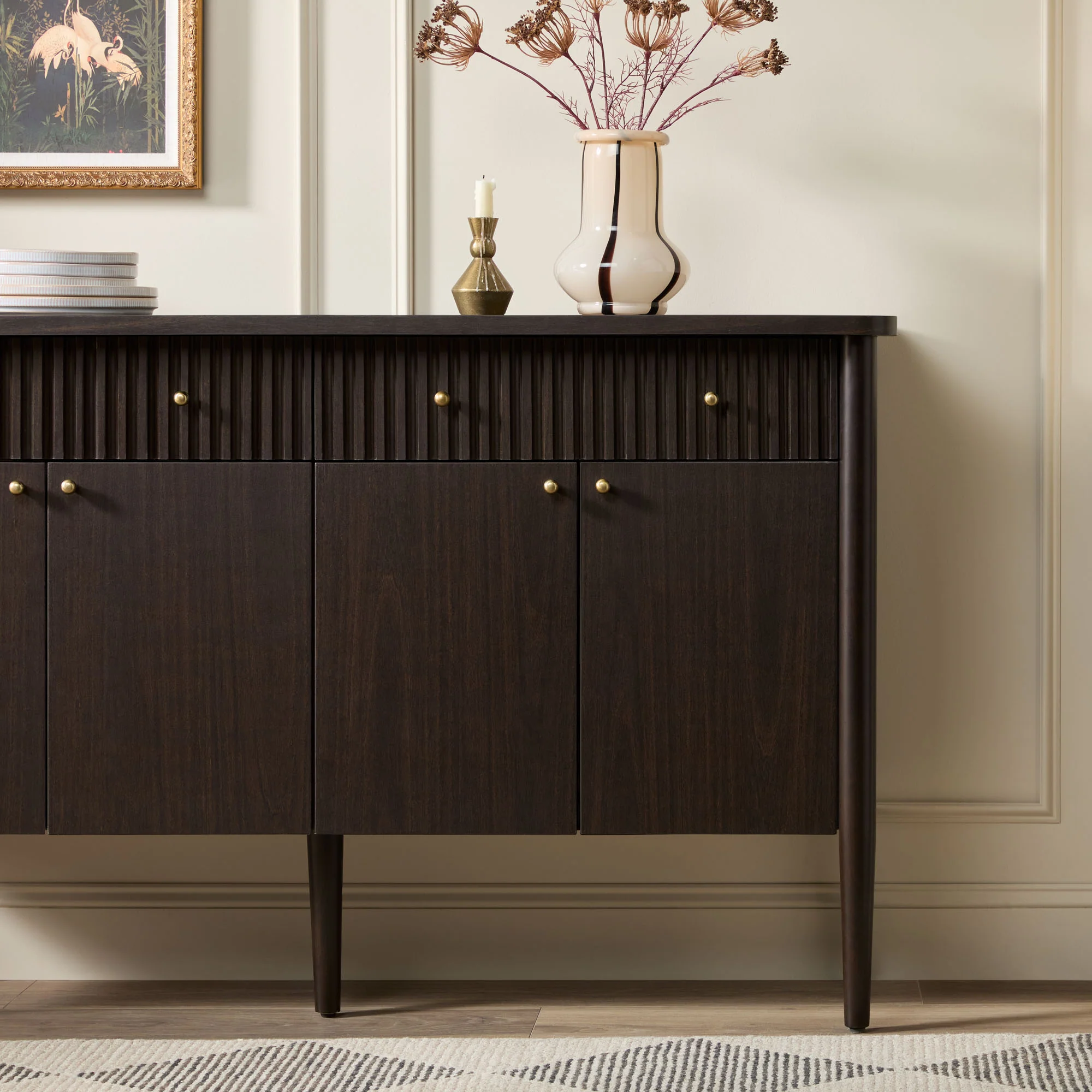 Samantha Modern Fluted 58" Wood Sideboard - Image 20