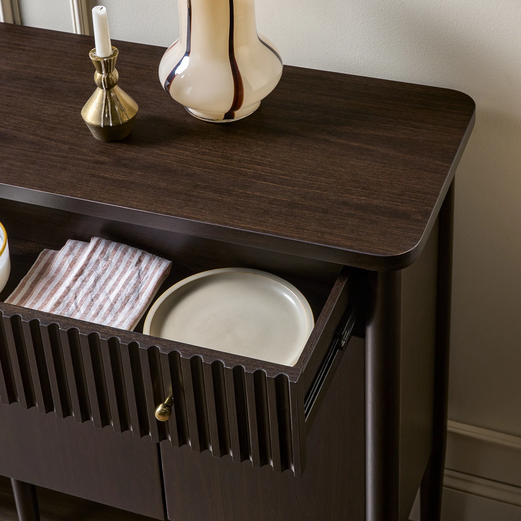 Samantha Modern Fluted 58" Wood Sideboard - Image 24