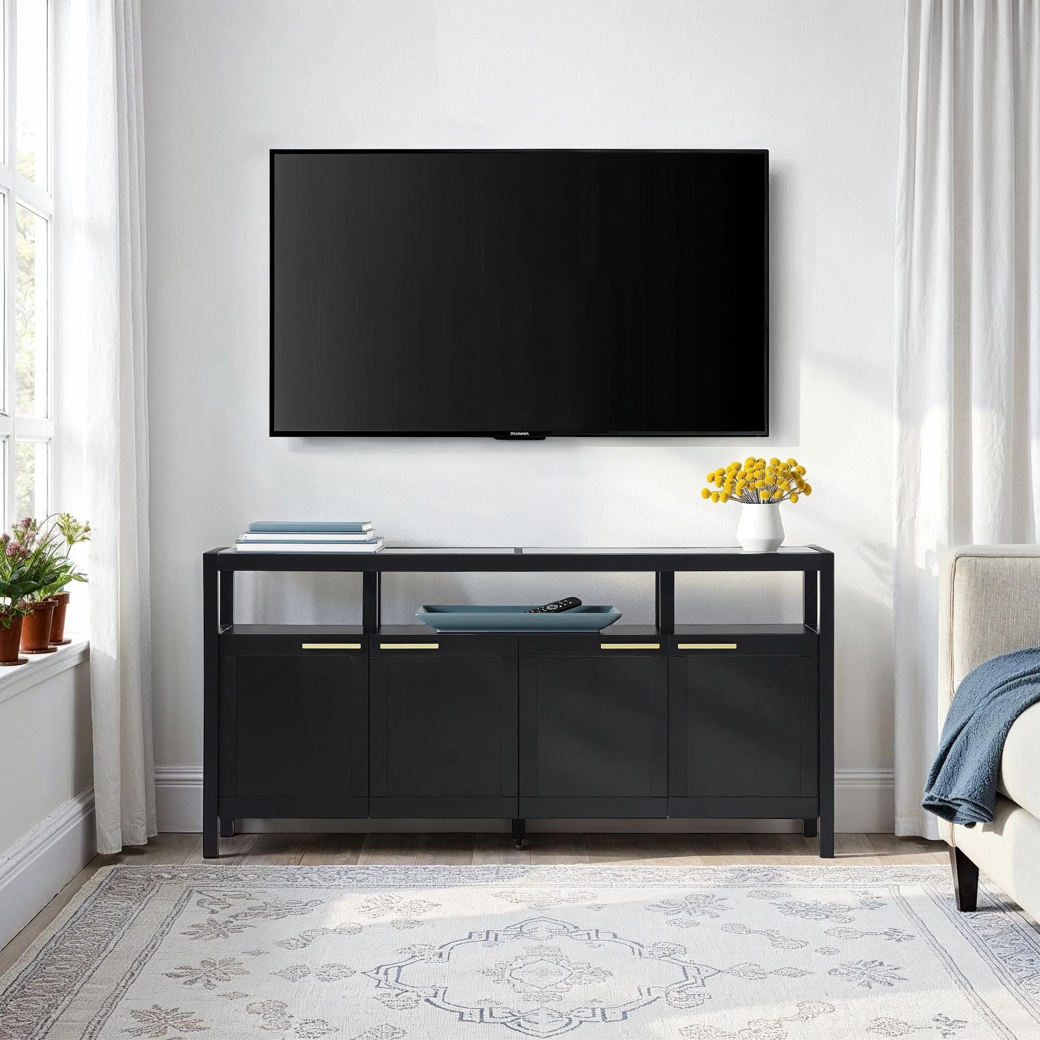 Isla Modern TV Stand with Glass Top - Image 12