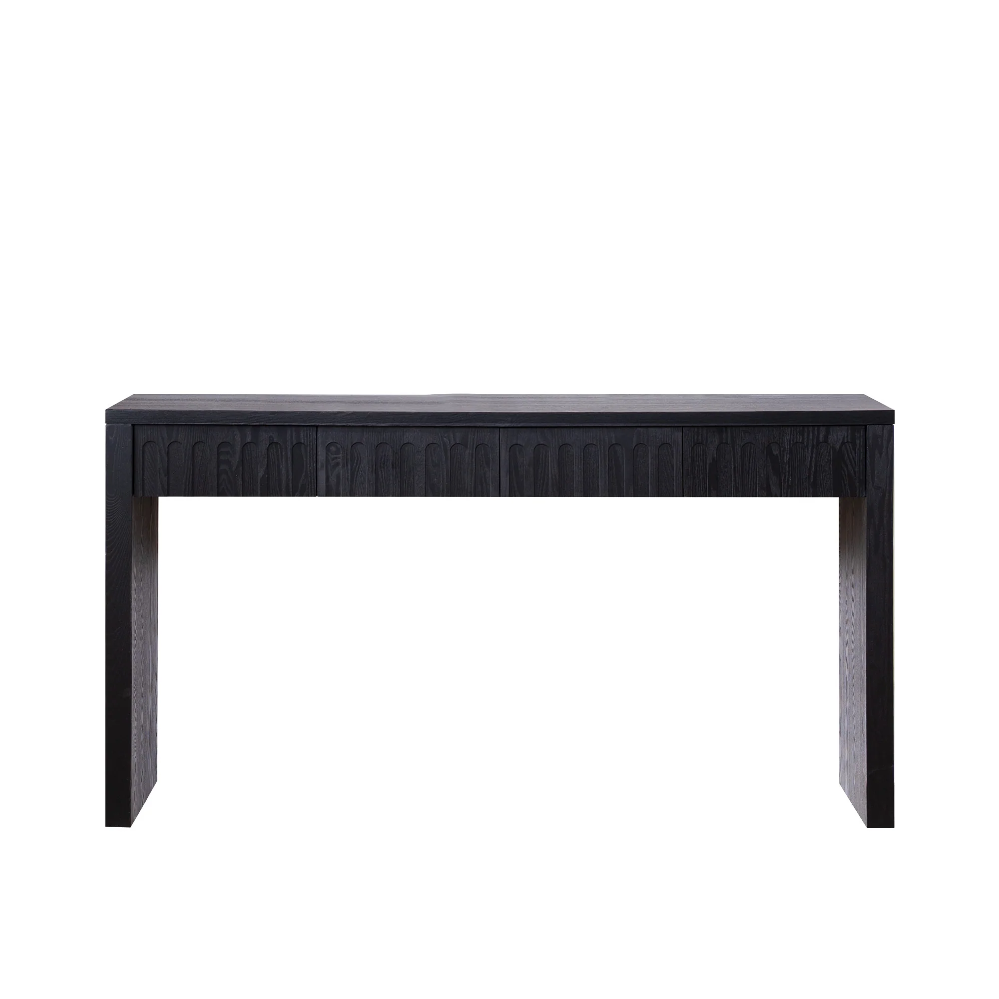 Walker Edison | 59in Modern Black Console Entry Table with Storage - Image 10