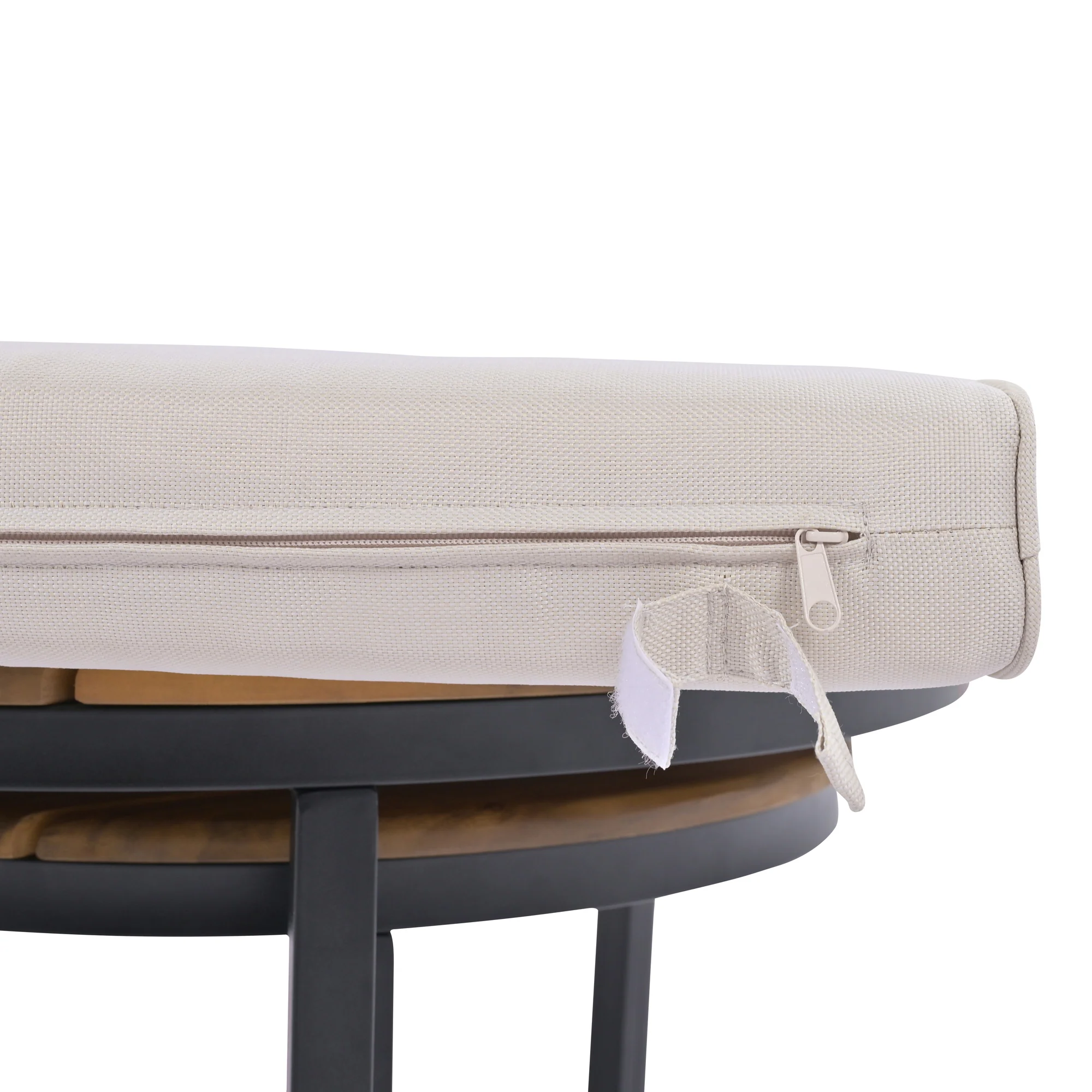Walker Edison | 6-Piece Outdoor Sectional Sofa Set with Nesting Coffee Tables Beige - Image 21