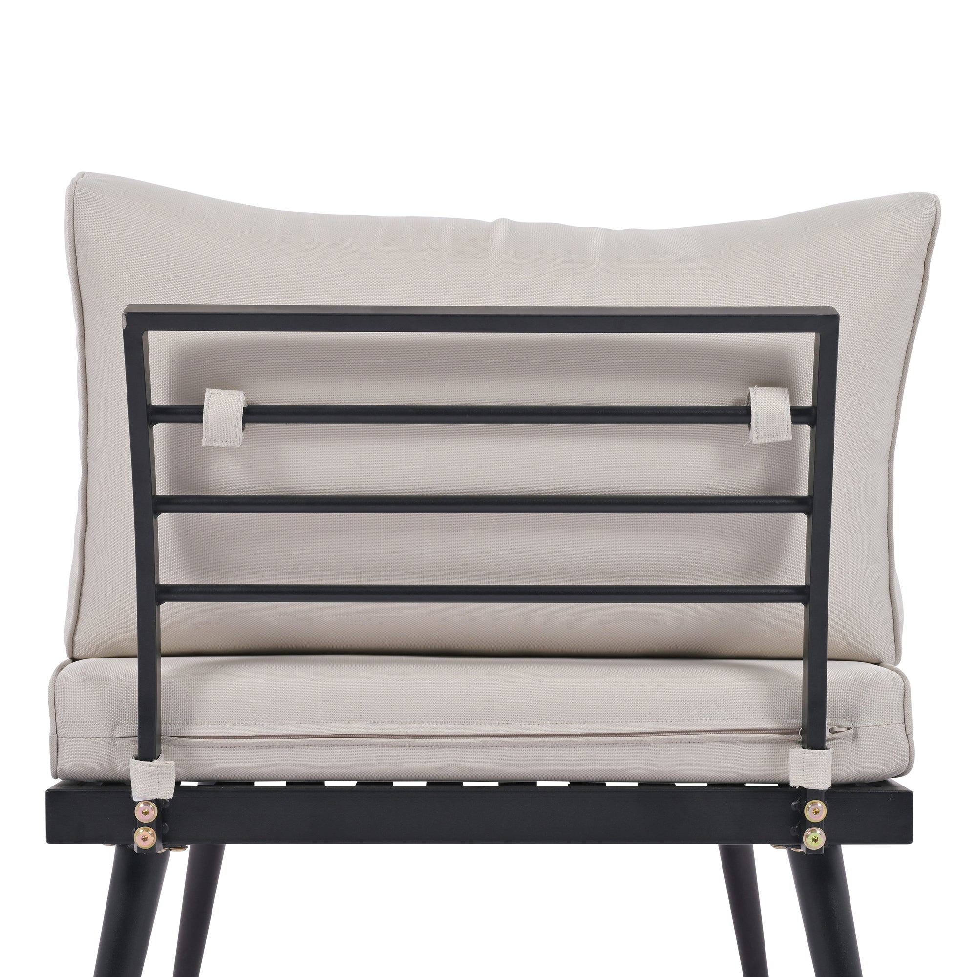 Walker Edison | 6-Piece Outdoor Sectional Sofa Set with Nesting Coffee Tables Beige - Image 31