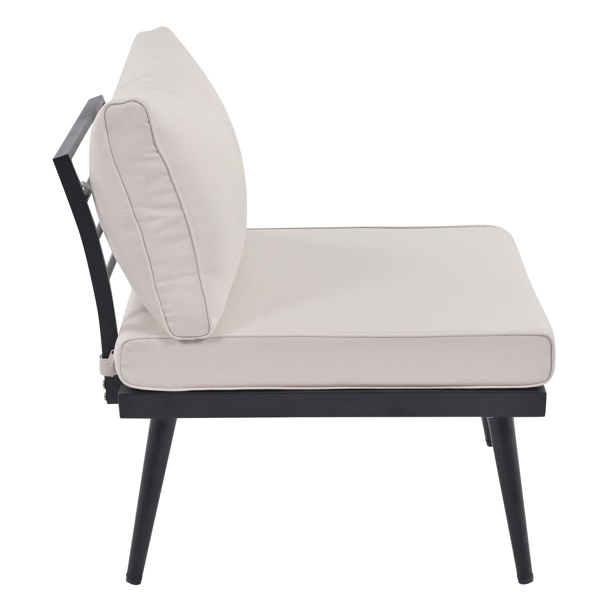 Walker Edison | 6-Piece Outdoor Sectional Sofa Set with Nesting Coffee Tables Beige - Image 32