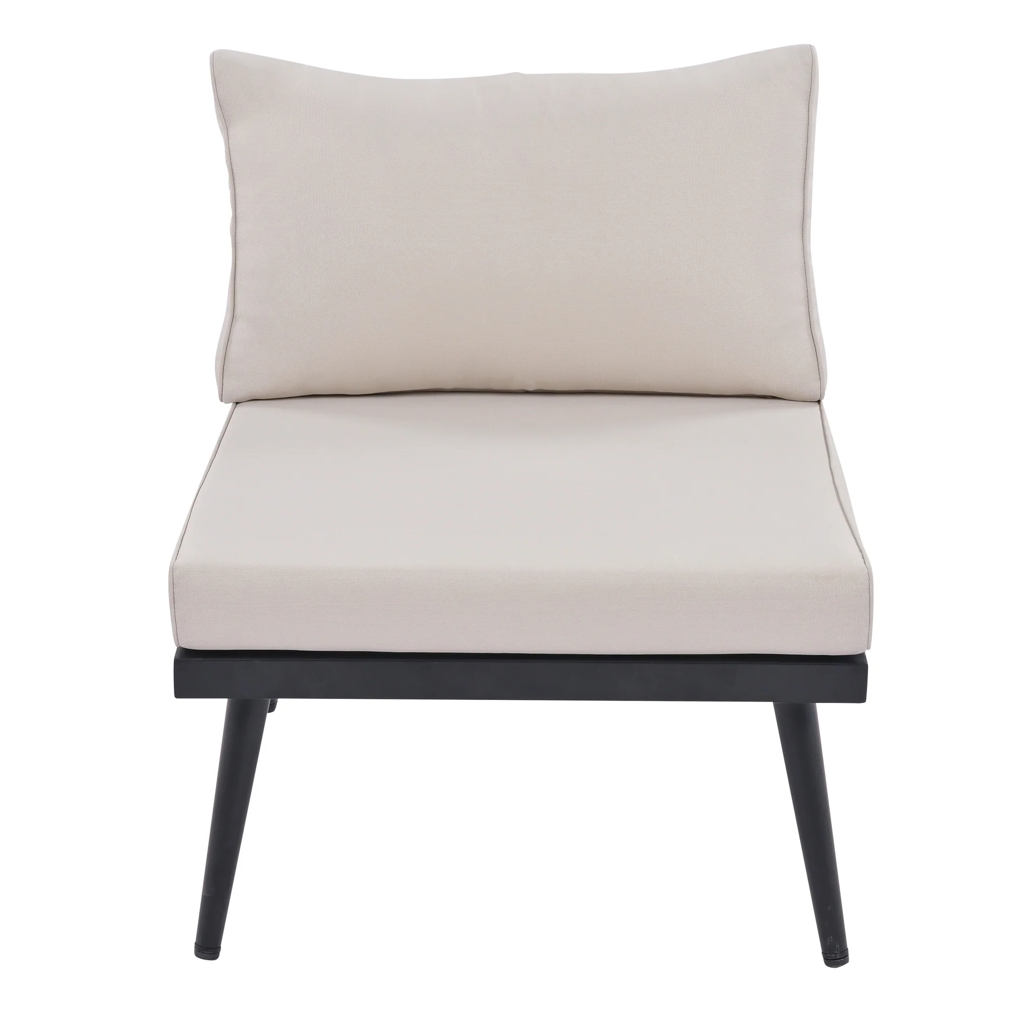 Walker Edison | 6-Piece Outdoor Sectional Sofa Set with Nesting Coffee Tables Beige - Image 33