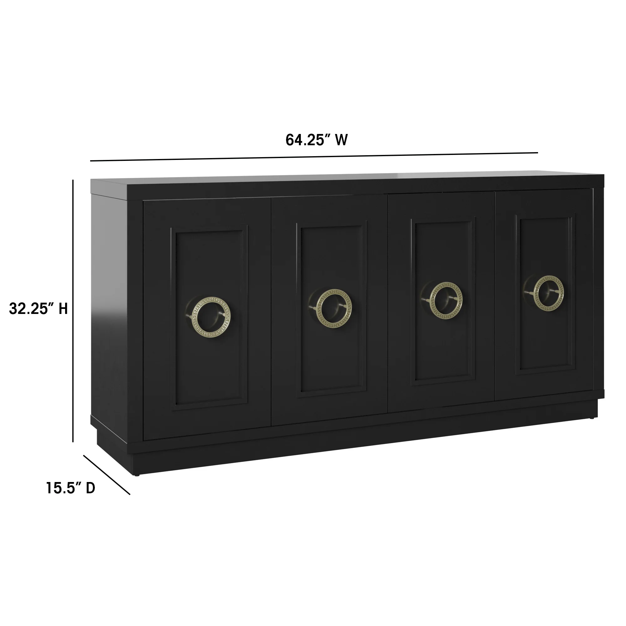 Stylish Dining Storage Double‑Door Buffet Sideboard - Image 10