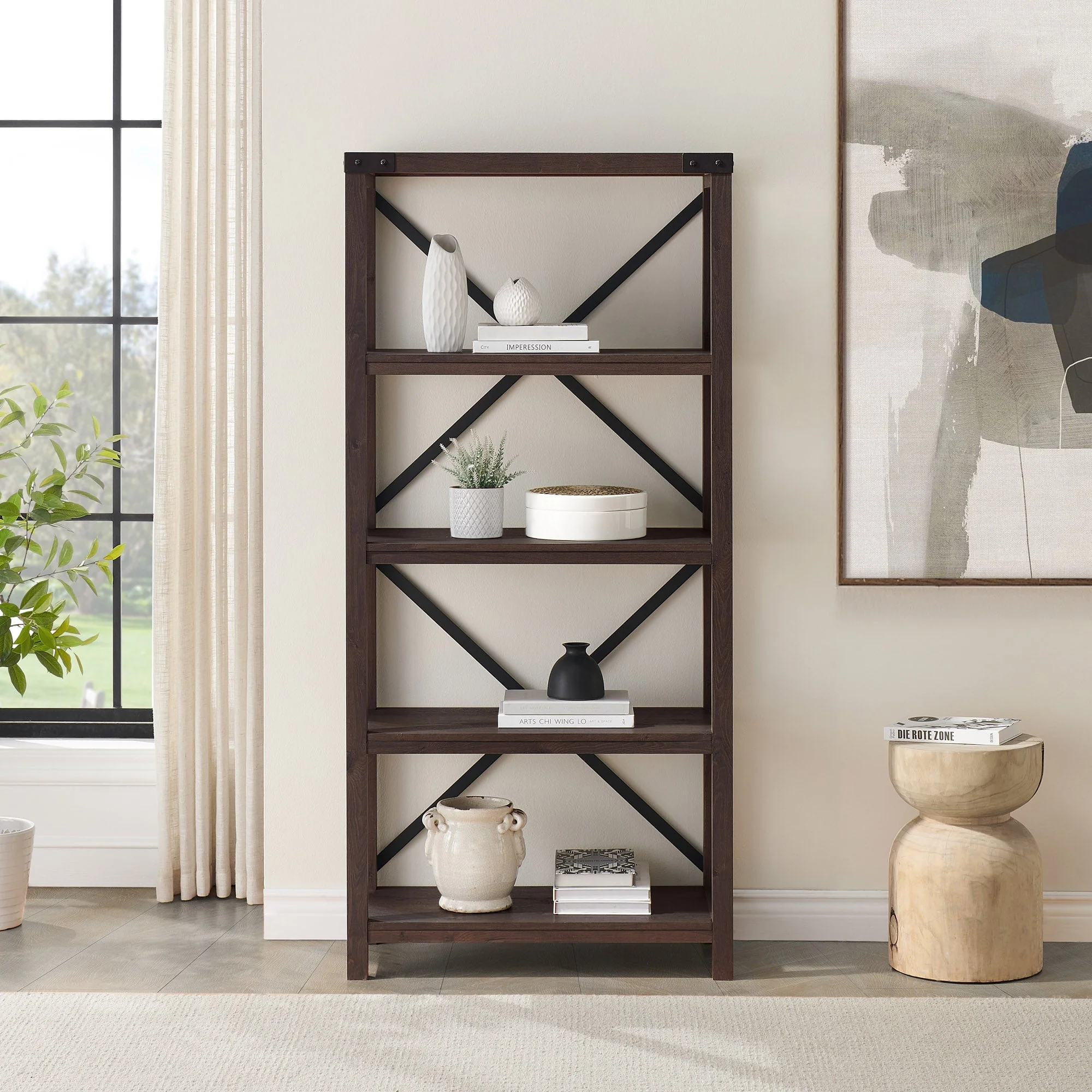 Metal X Bookshelf - Image 18