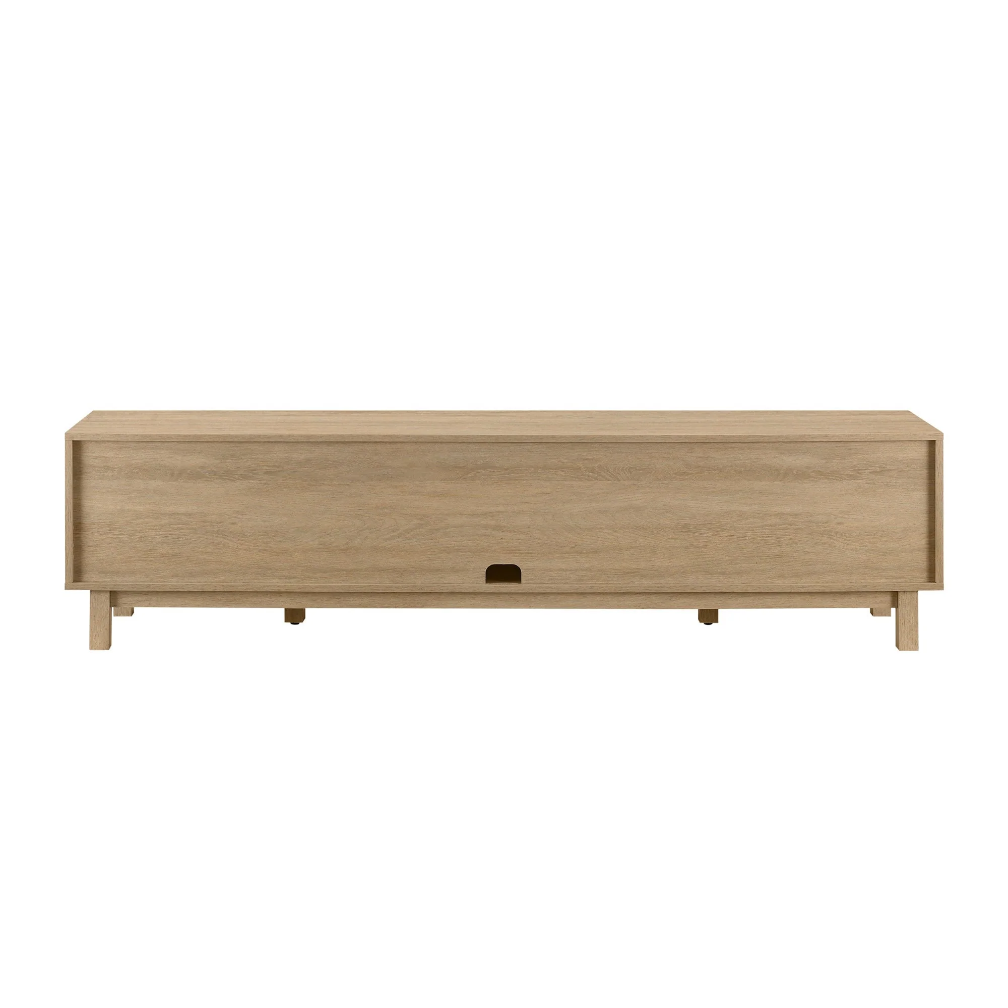 Hamkke Boho 2-Door Faux Rattan TV Stand - Image 7