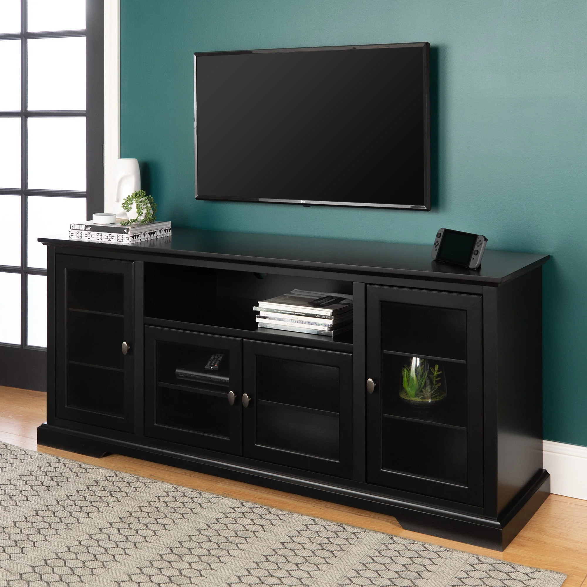70" Highboy Style Wood TV Stand - Image 9