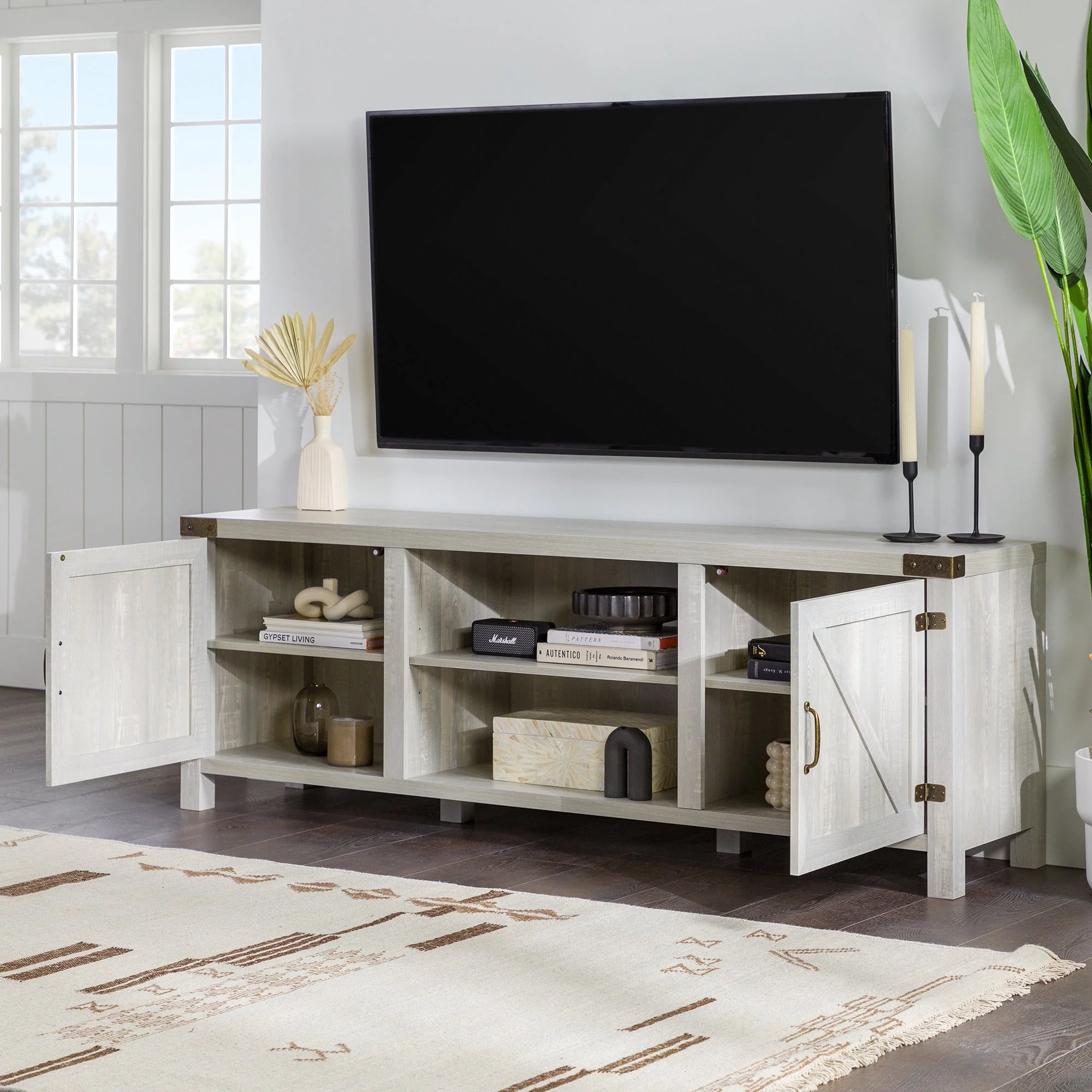 Barn Door 70" Modern Farmhouse TV Stand - Image 10