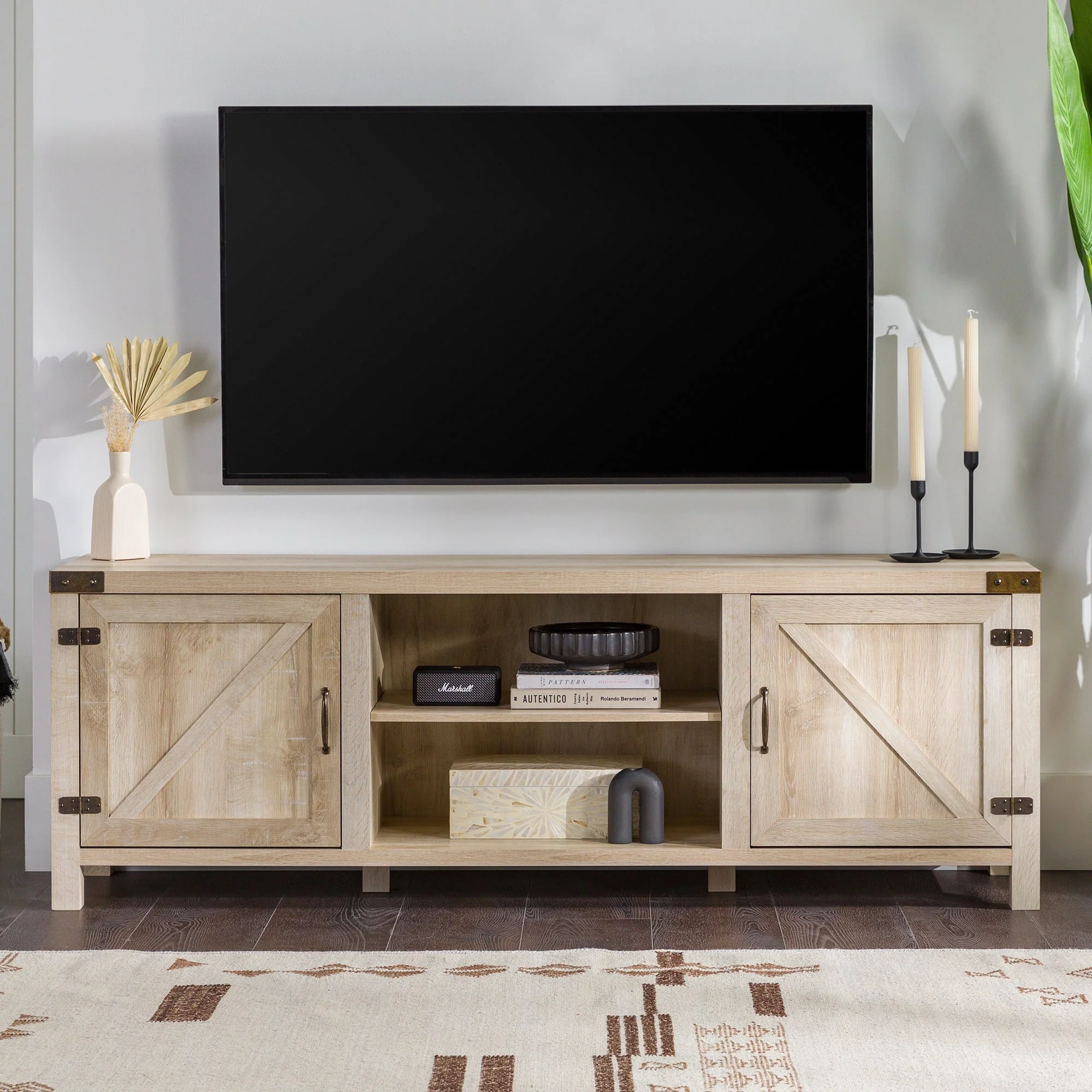 Barn Door 70" Modern Farmhouse TV Stand - Image 16
