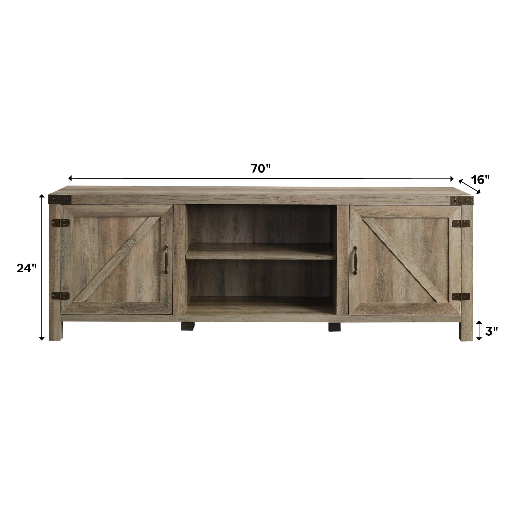 Barn Door 70" Modern Farmhouse TV Stand - Image 2