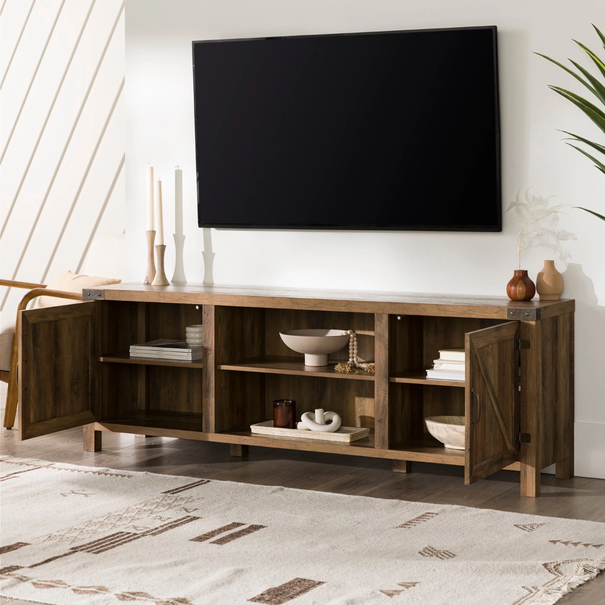 Barn Door 70" Modern Farmhouse TV Stand - Image 5