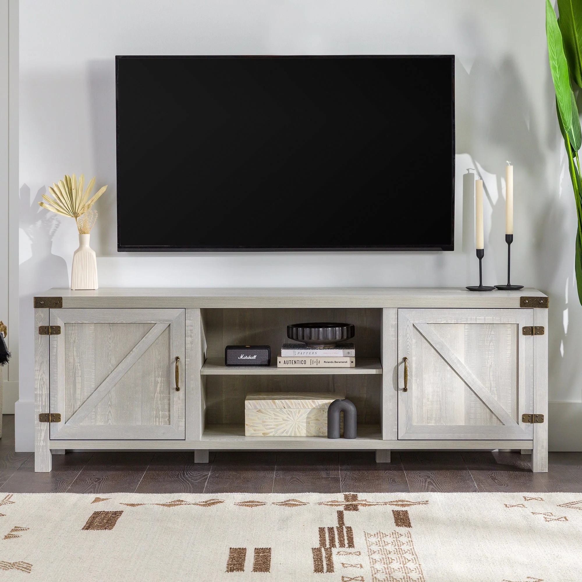 Barn Door 70" Modern Farmhouse TV Stand - Image 9