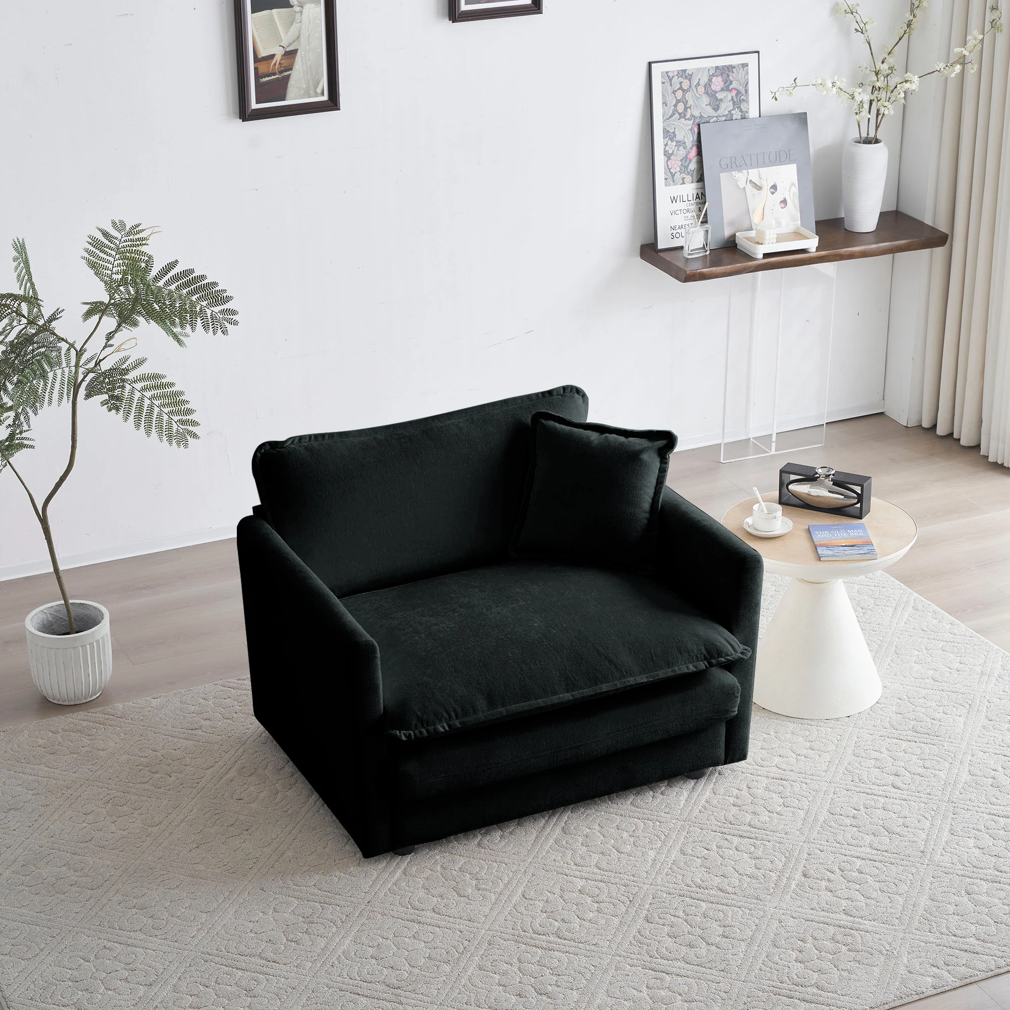 Walker Edison | Cloud Deep Seat Accent Sofa Chair - Image 3