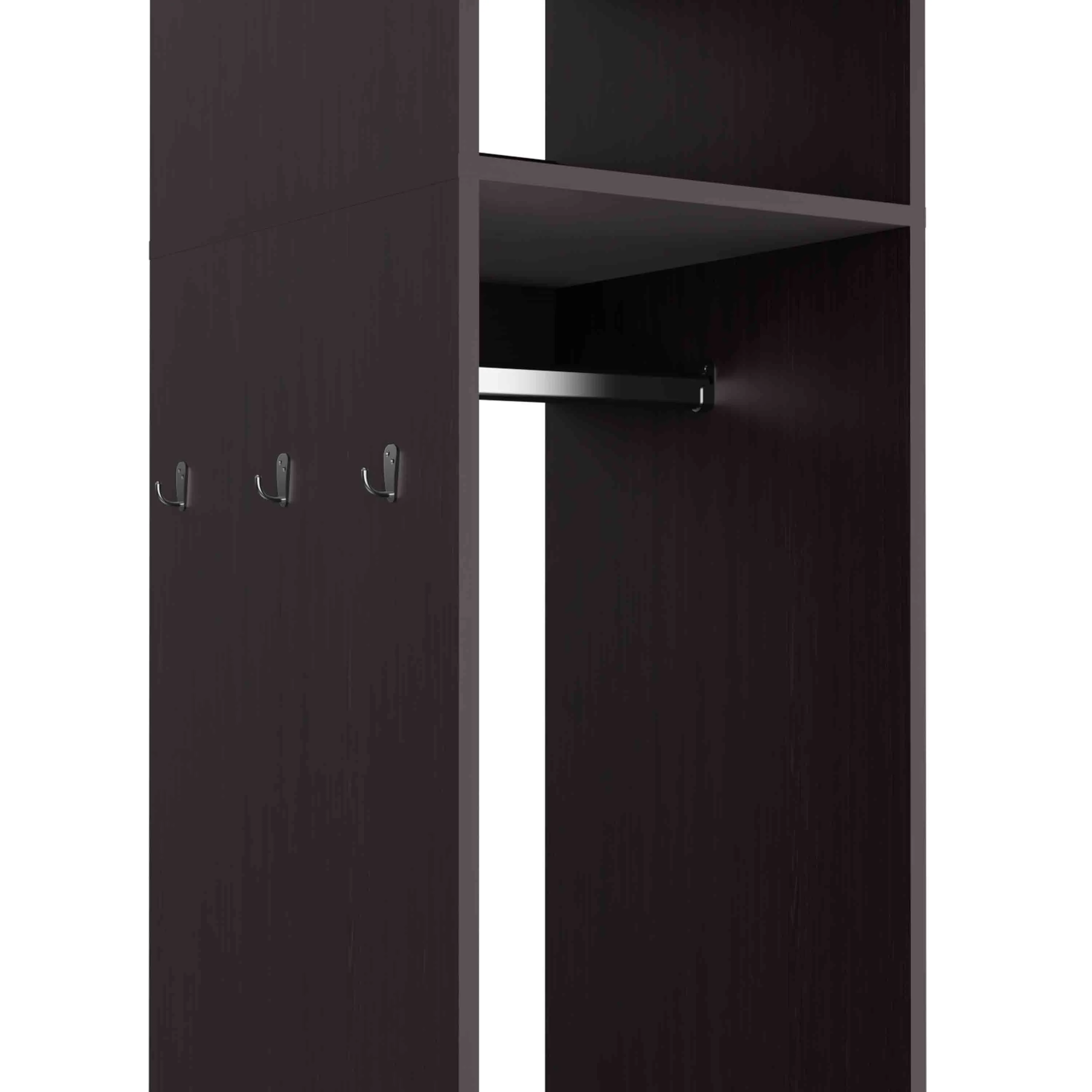 Walker Edison | Minimalist Tall Wardrobe Armoire Storage Cabinet with Mirrorlook - Image 8