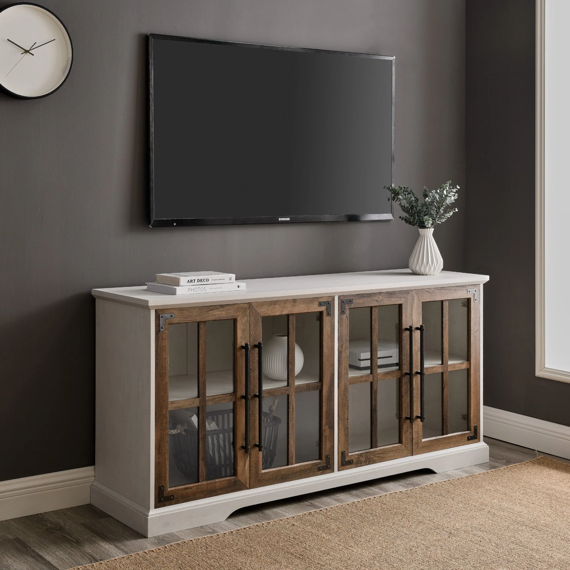 Abigail 58" Farmhouse 4 Door TV Stand - Image 11
