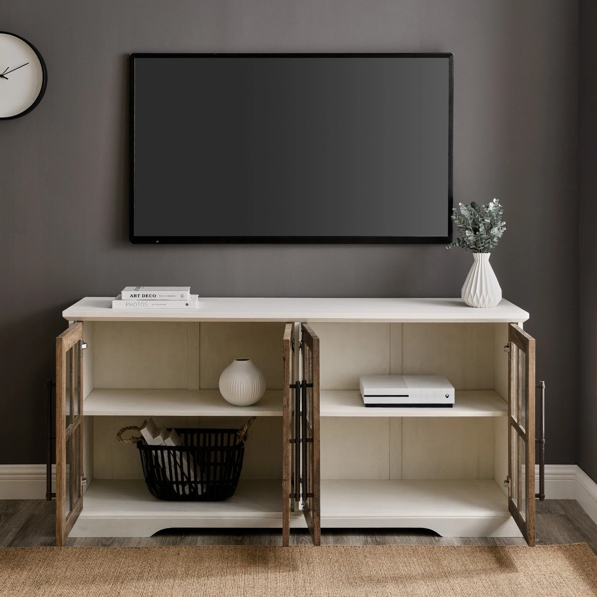 Abigail 58" Farmhouse 4 Door TV Stand - Image 13