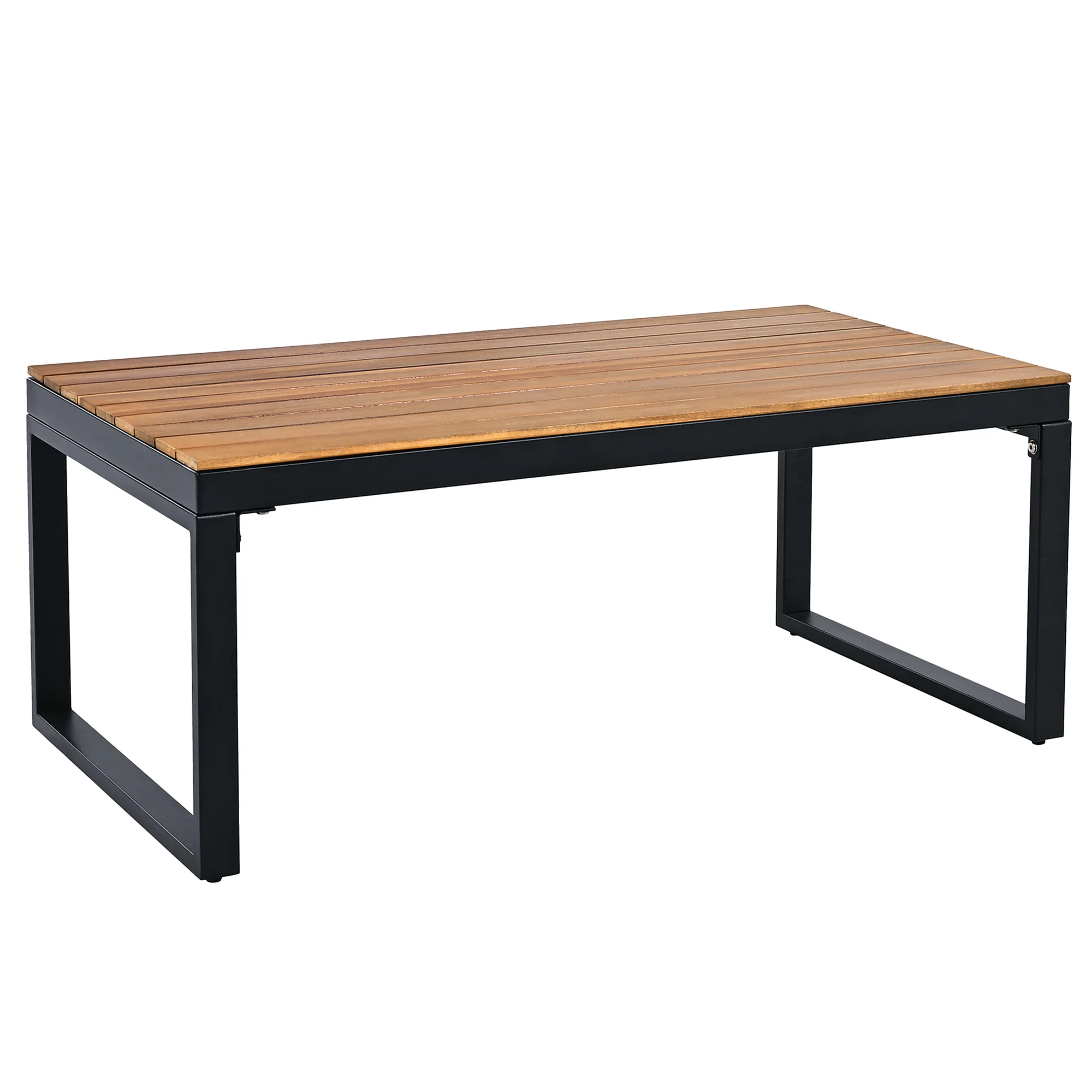 Acacia Wood 4-Piece Outdoor Patio Conversation Set with Coffee Table - Image 18