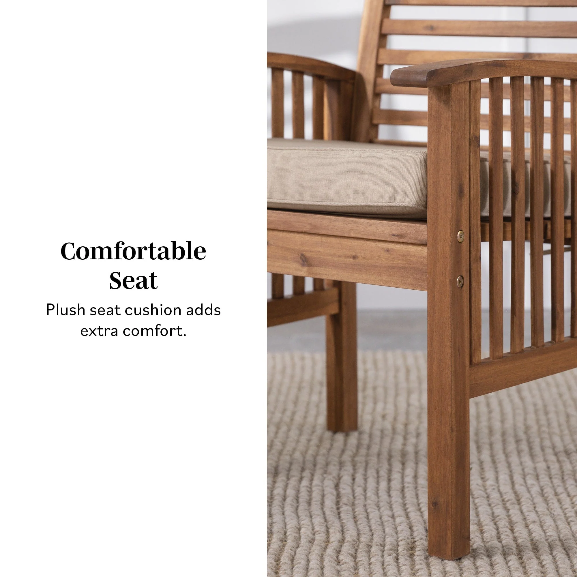 Midland Outdoor Patio Chairs with Cushions, Set of 2 - Image 3