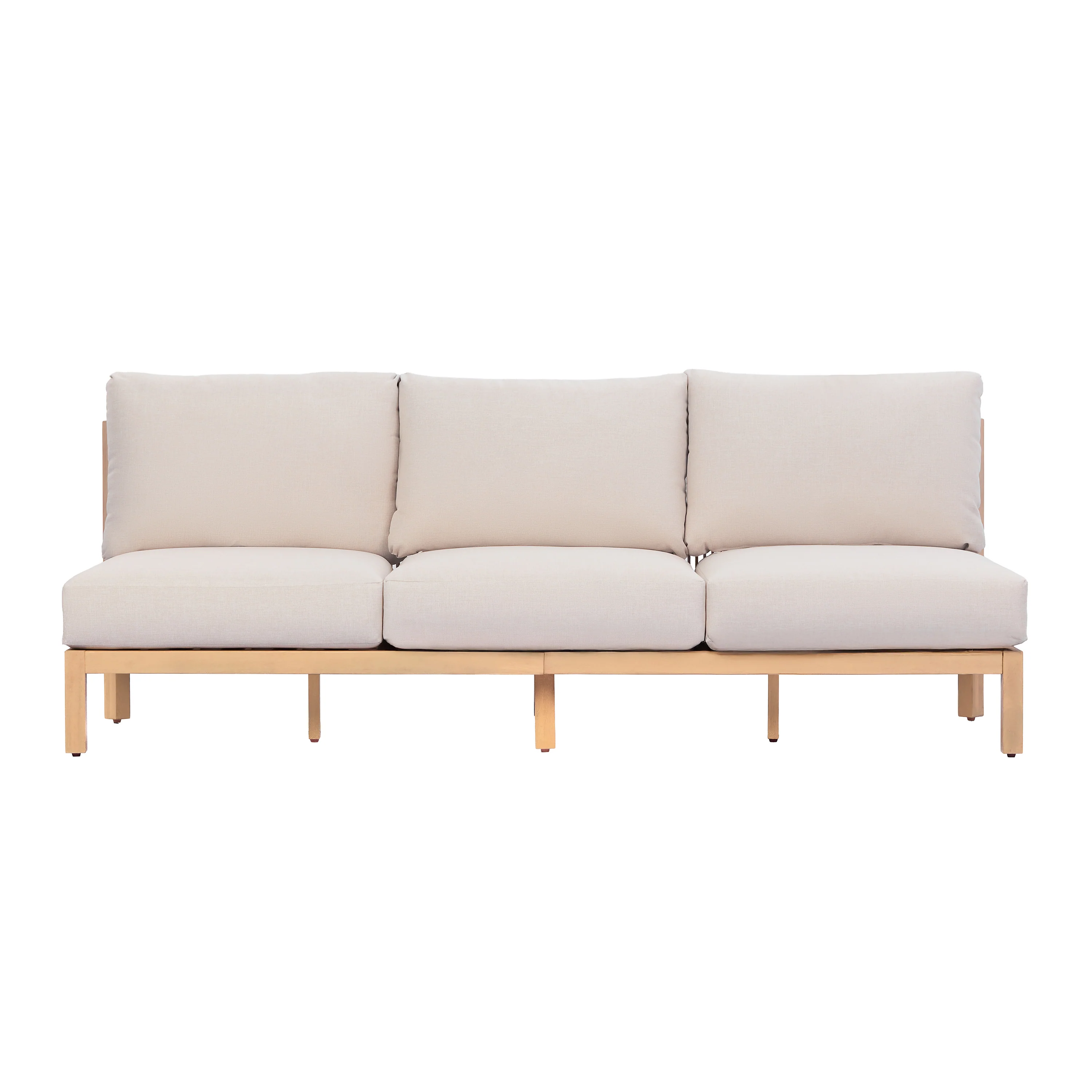 Acacia Wood Rope Woven 5-Piece Outdoor Sofa Accent Chair Set for 8 - Image 14