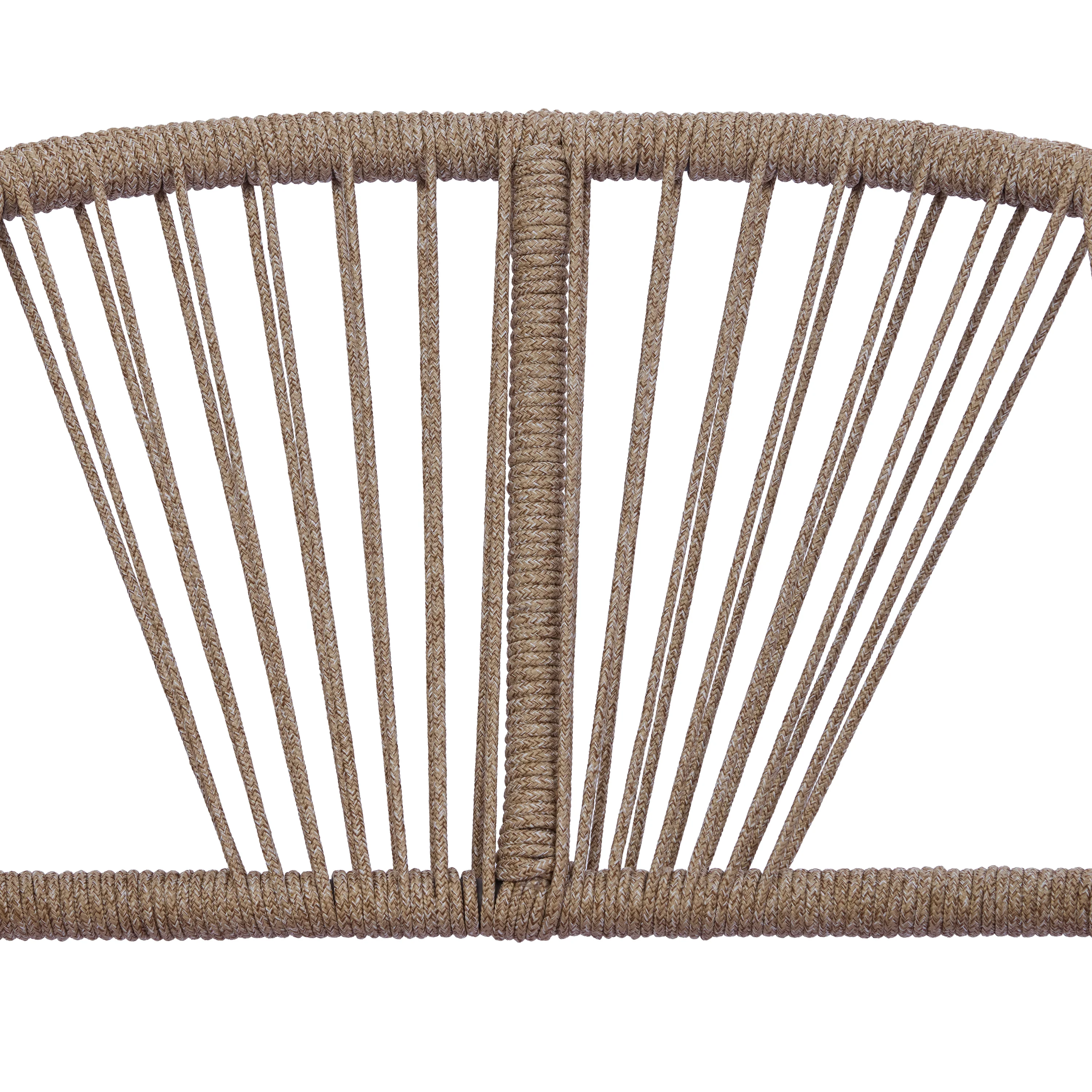 Curved Rope Design 4-Piece Acacia Wood Outdoor Patio Seating Set with Coffee Table - Image 11