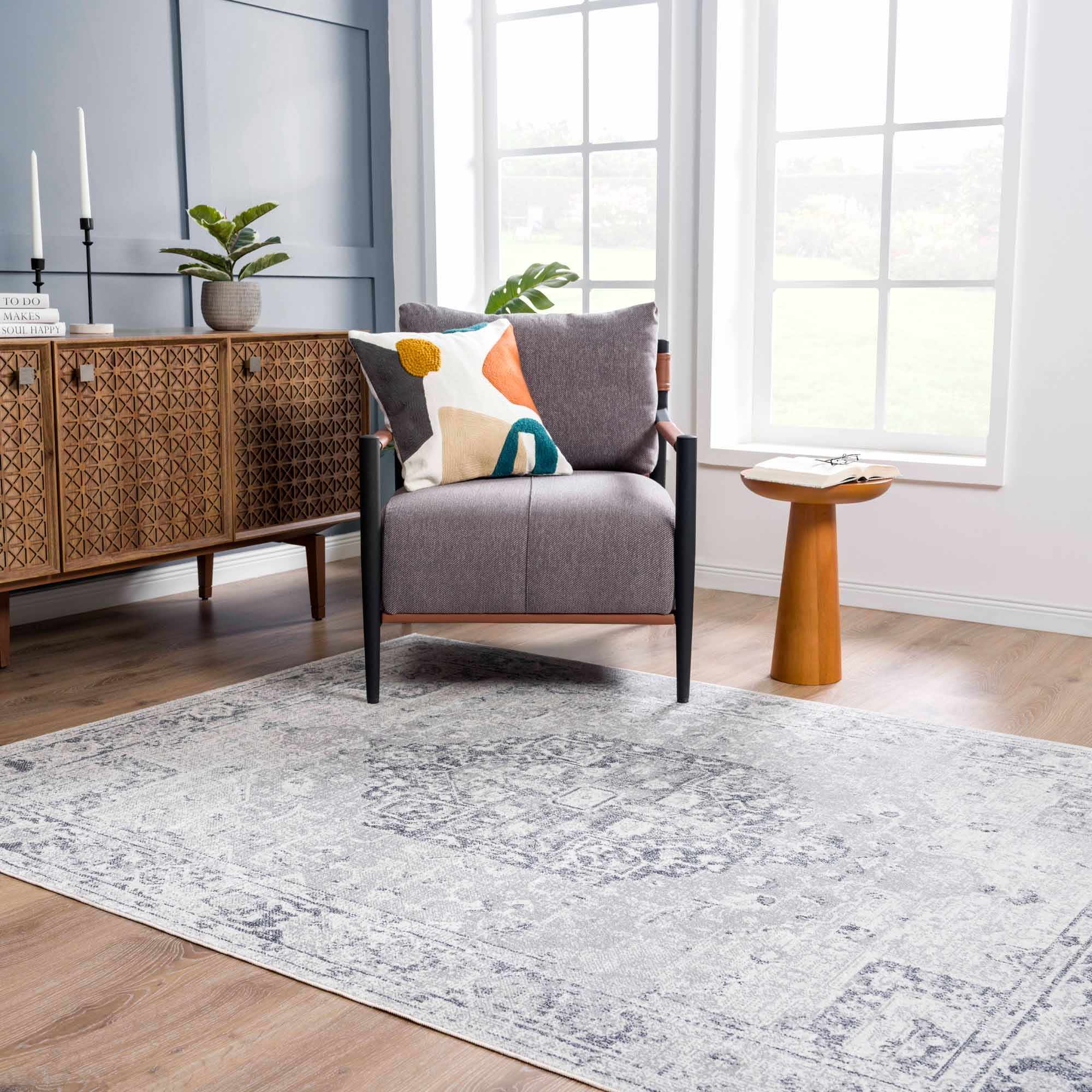 Boutique Rugs - Akram Cream & Antrasit Washable Area Rug - Image 18