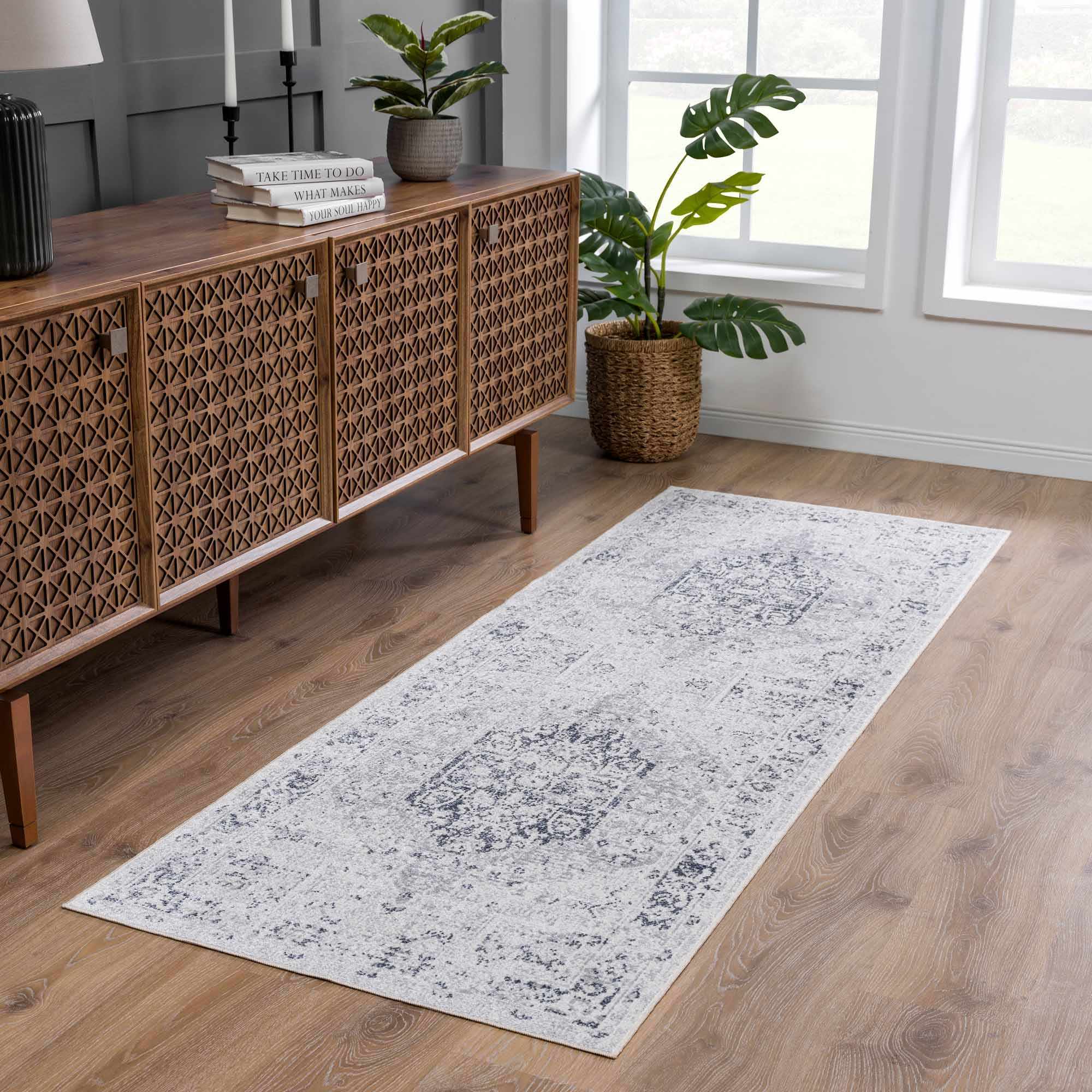 Boutique Rugs - Akram Cream & Antrasit Washable Area Rug - Image 4