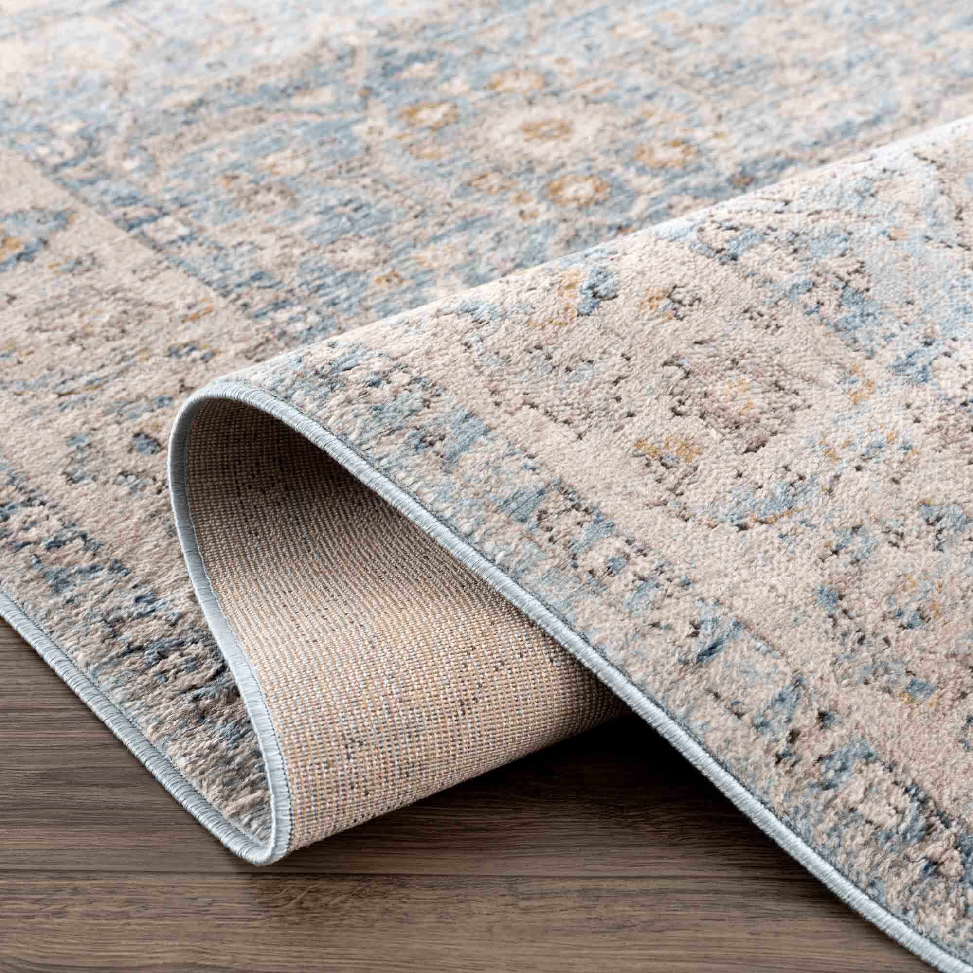 Boutique Rugs - Anana Silver Blue & Beige Area Rug - Image 7
