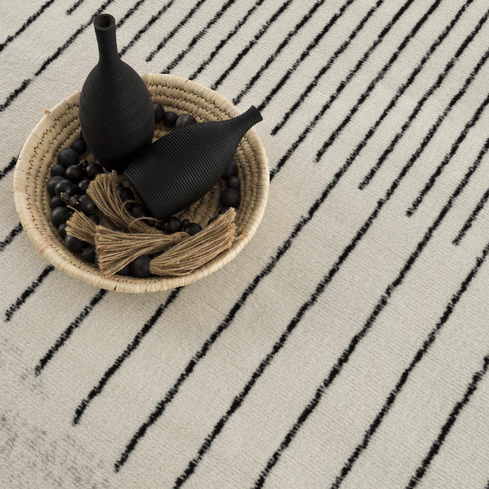 Boutique Rugs - Angus Black&White Geometric Area Rug - Image 13