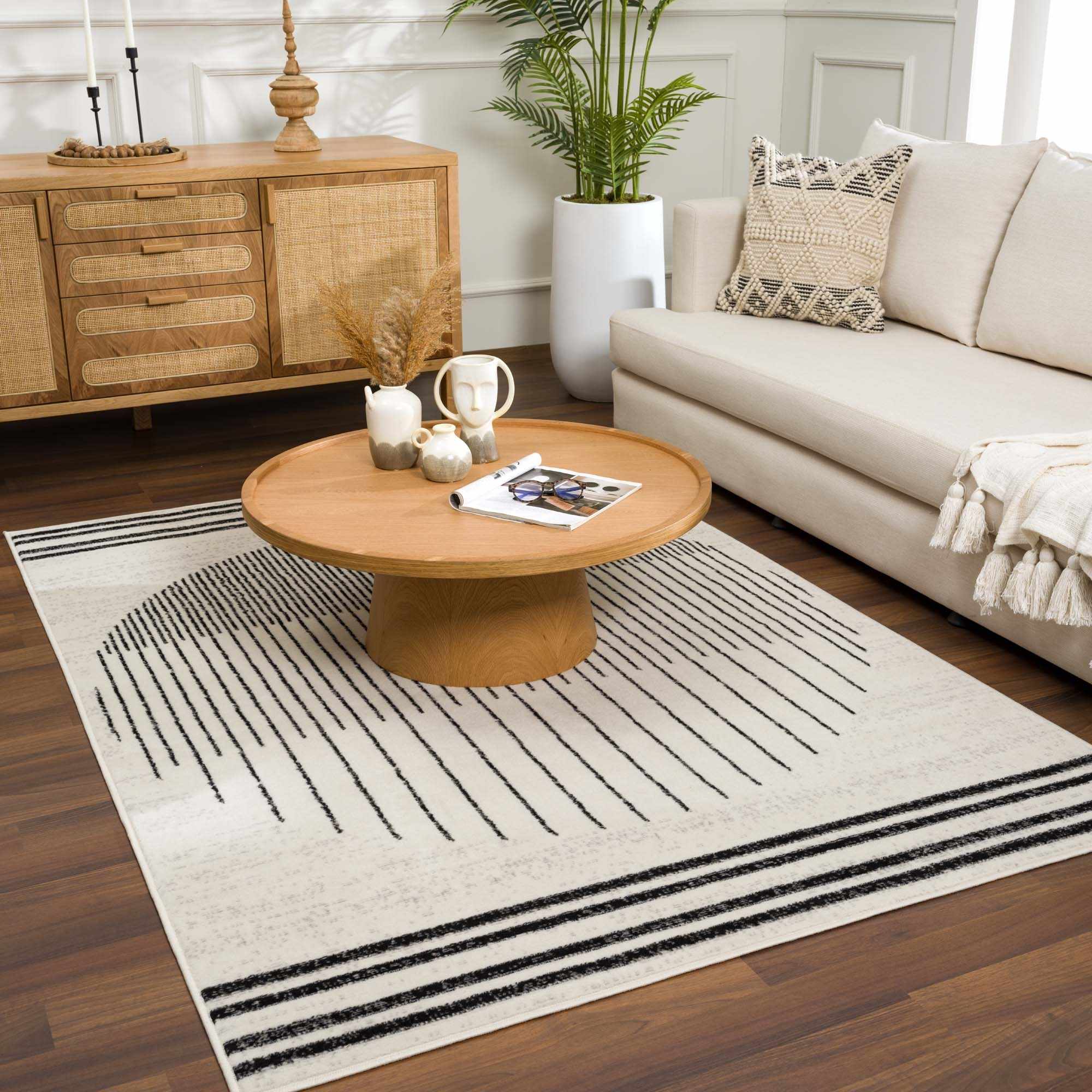 Boutique Rugs - Angus Black&White Geometric Area Rug - Image 15