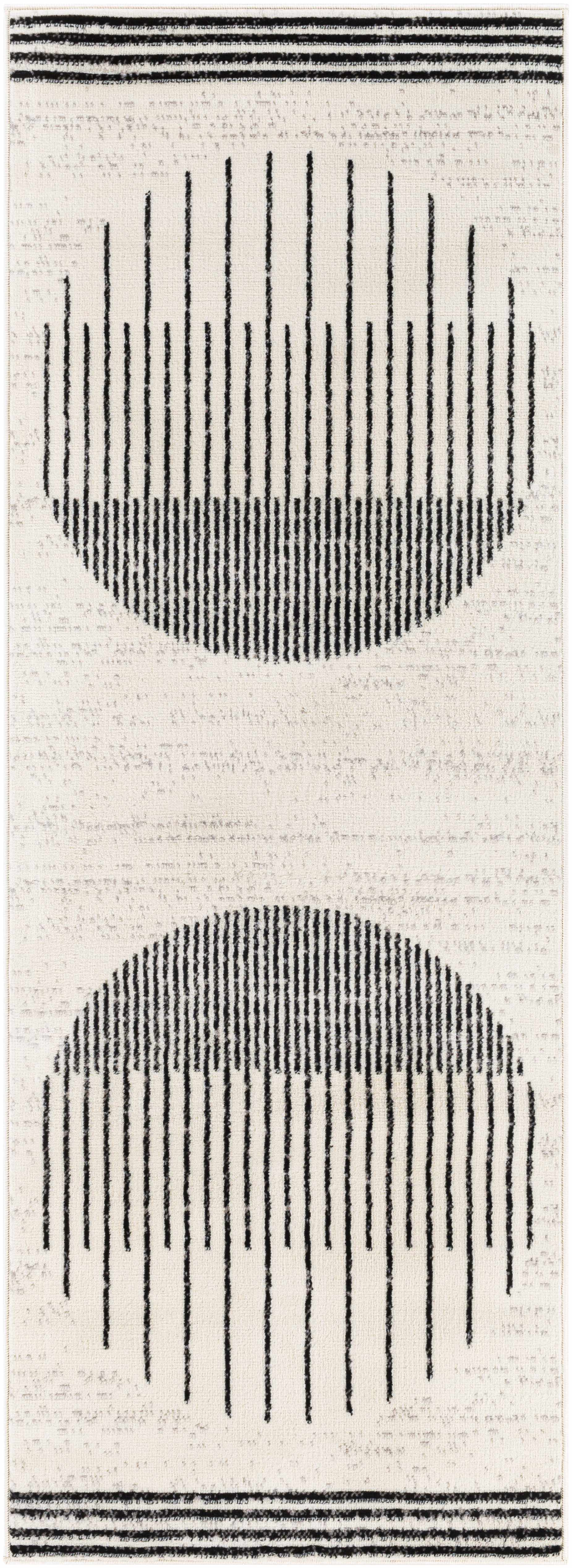 Boutique Rugs - Angus Black&White Geometric Area Rug - Image 3