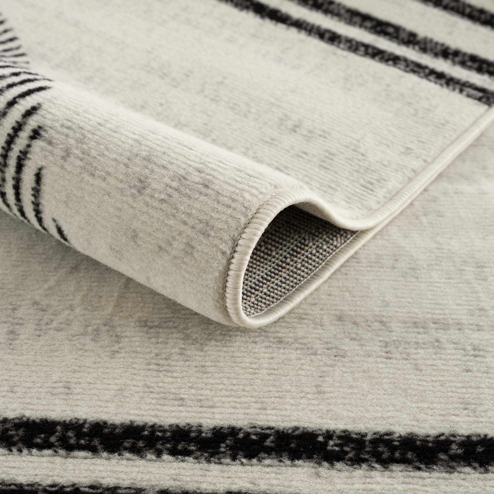 Boutique Rugs - Angus Black&White Geometric Area Rug - Image 8