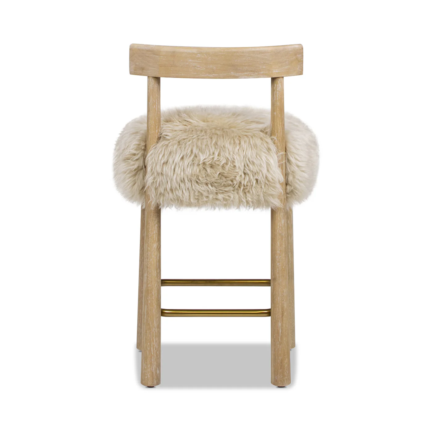 Arden 27.5 Genuine Fur Counter Height Bar Stool - Image 8