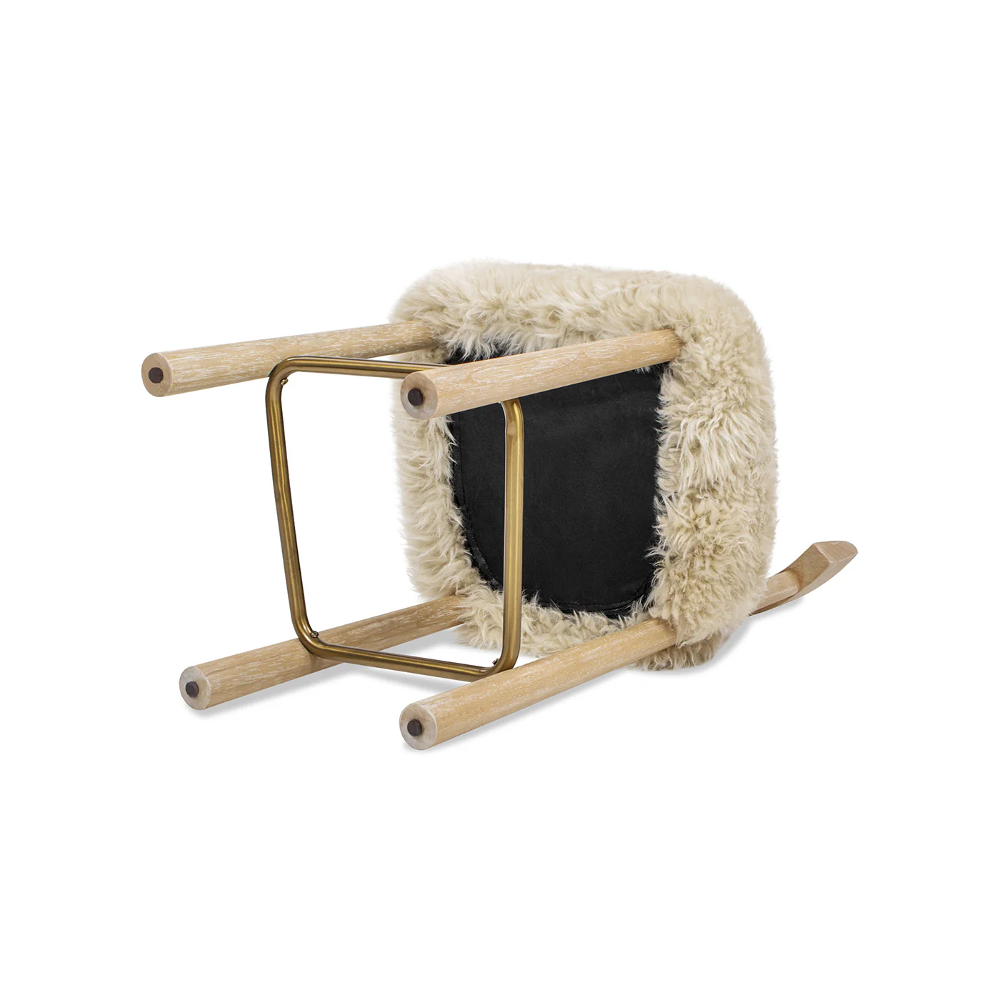 Arden 27.5 Genuine Fur Counter Height Bar Stool - Image 9