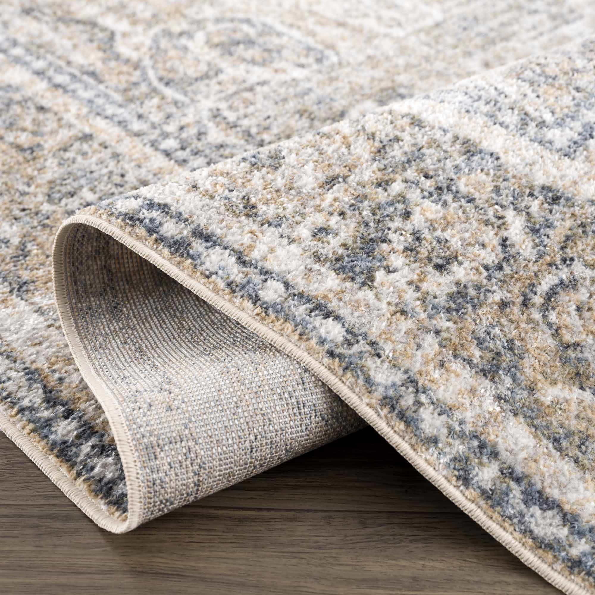 Boutique Rugs - Arias Cream & Blue Washable Area Rug - Image 10