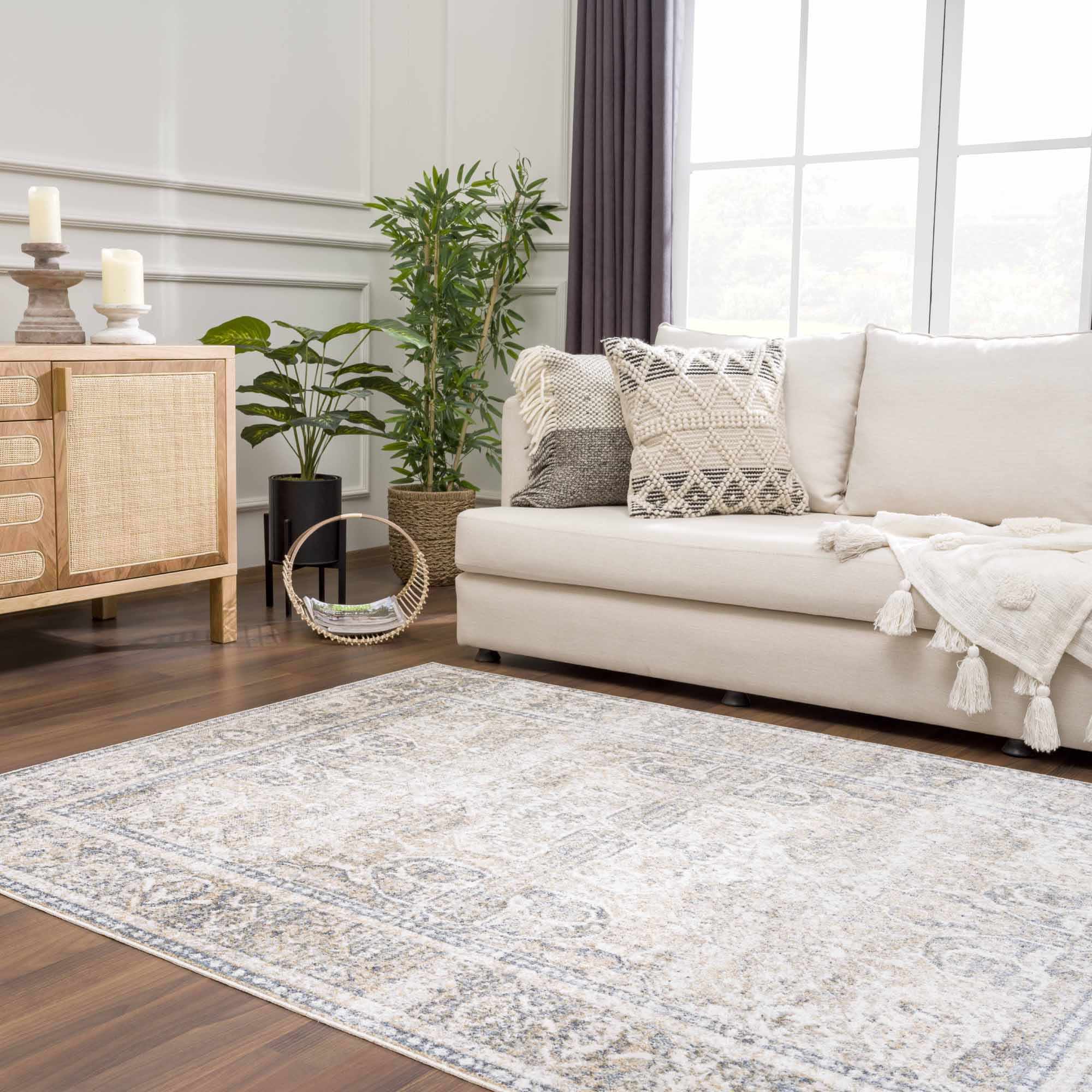 Boutique Rugs - Arias Cream & Blue Washable Area Rug - Image 19