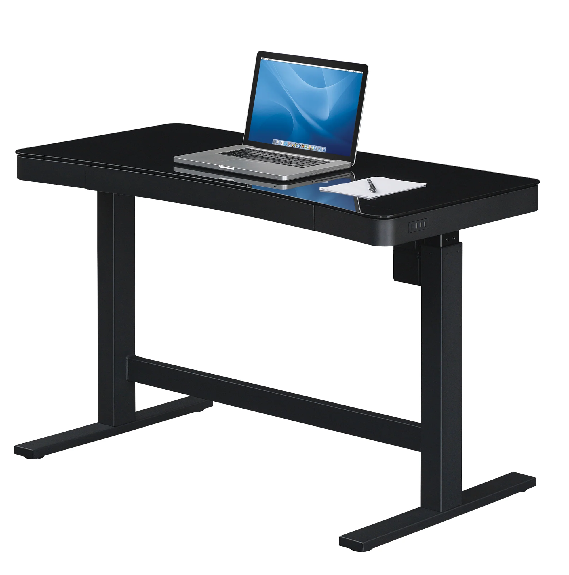 Ashford™ Adjustable Height Sit‑Stand Desk with USB Ports and Storage - Image 11