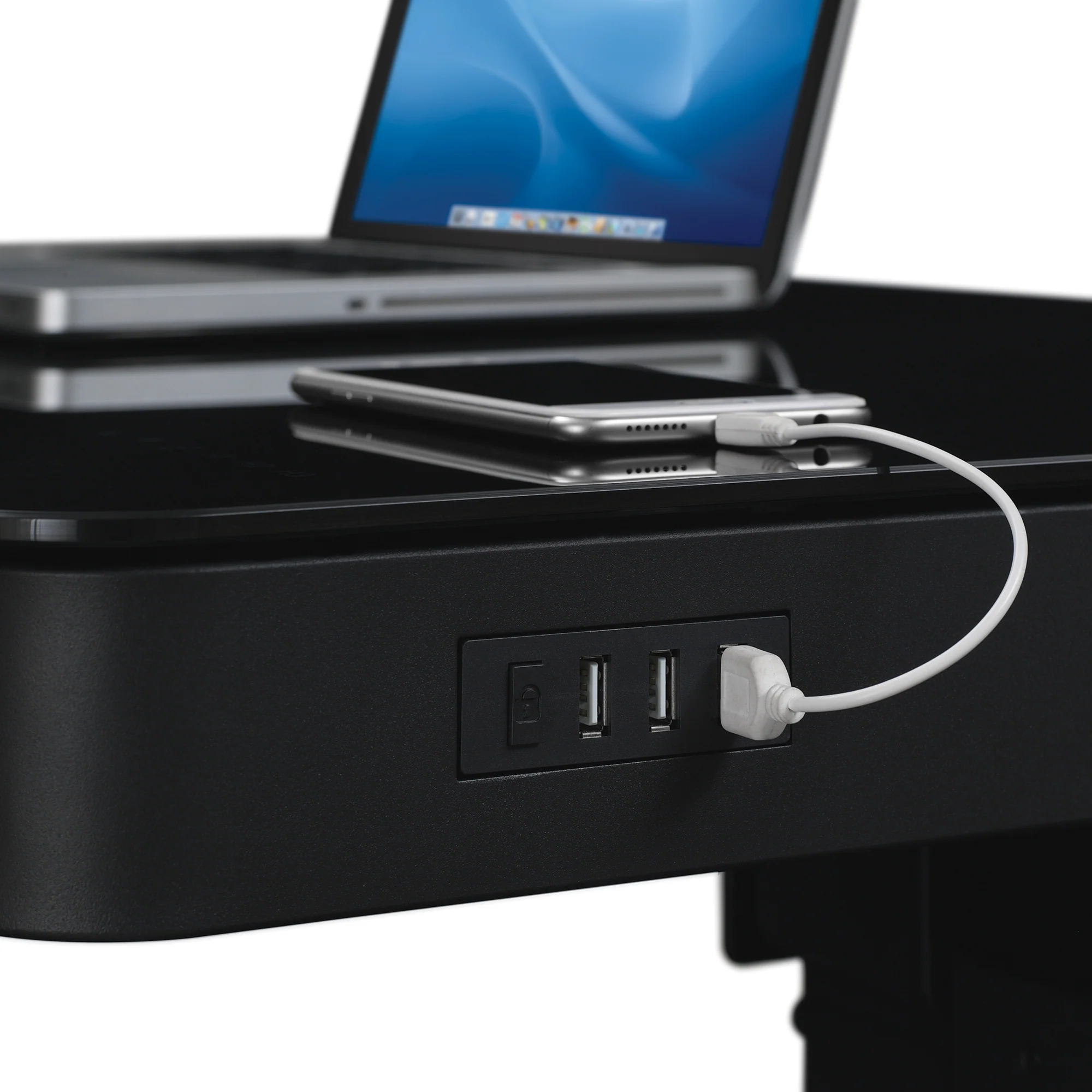 Ashford™ Adjustable Height Sit‑Stand Desk with USB Ports and Storage - Image 12