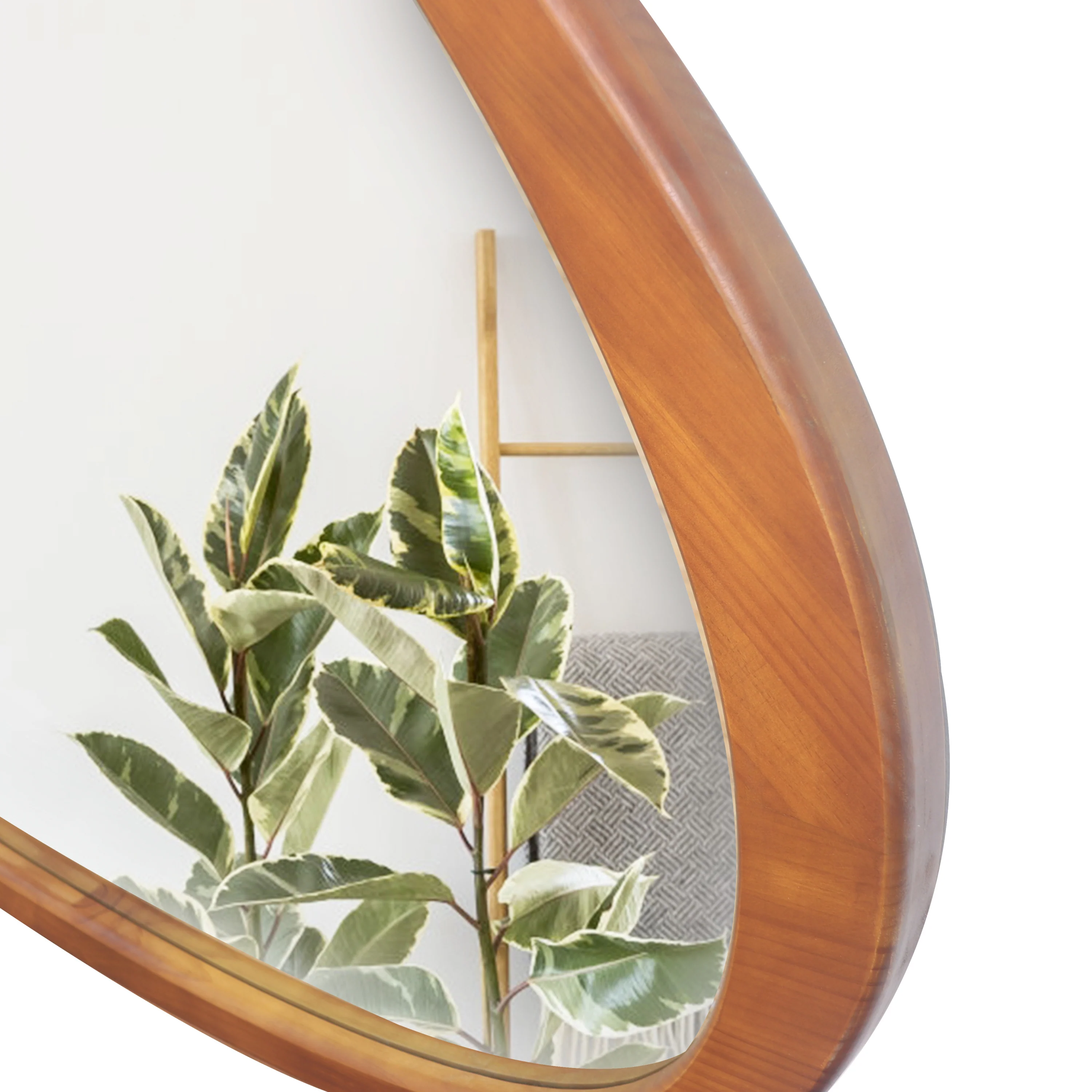 Walker Edison | Asymmetrical Wooden 45" Wall Mirror - Image 8