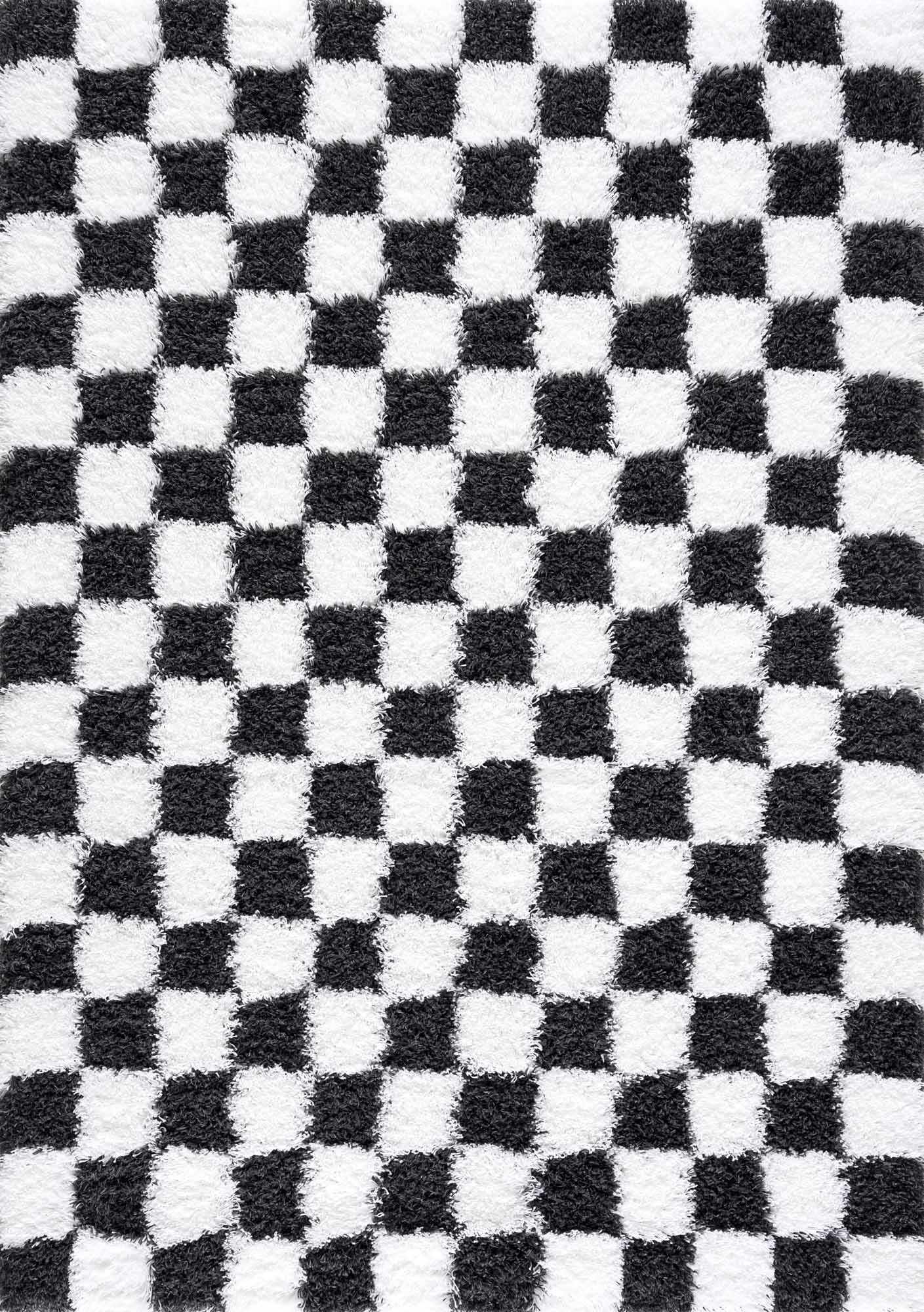 Boutique Rugs - Atira Black & White Checkered Area Rug - Image 7