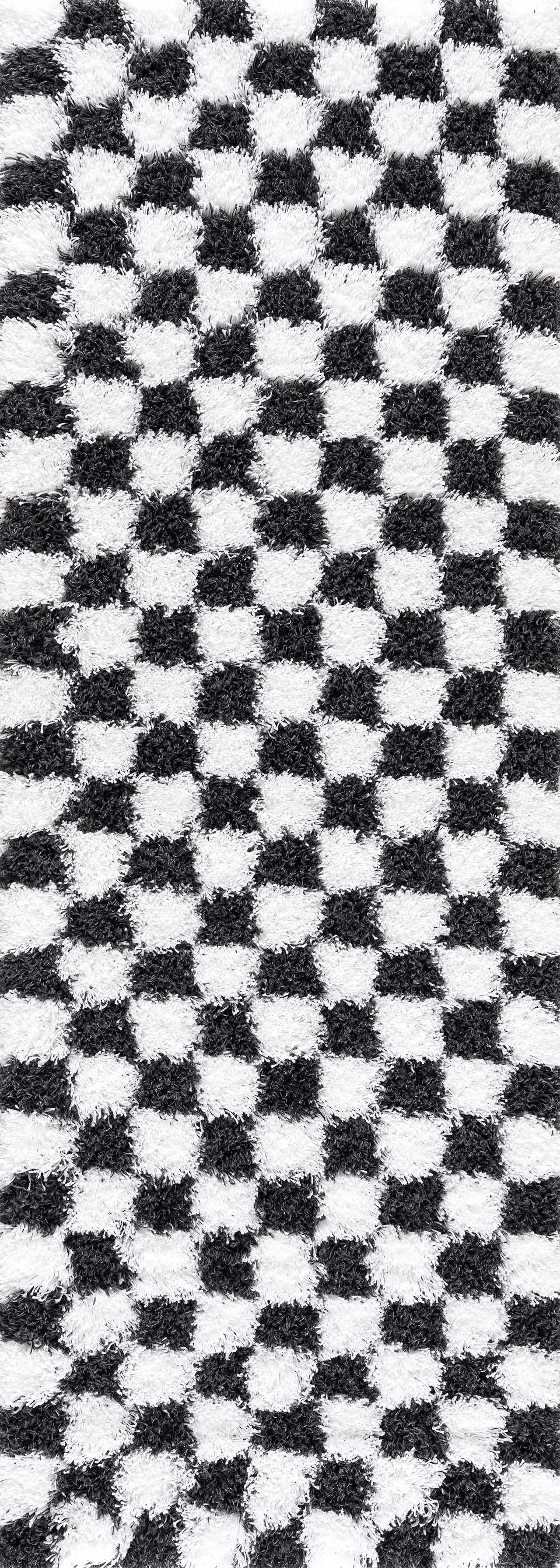 Boutique Rugs - Atira Black & White Checkered Area Rug - Image 8