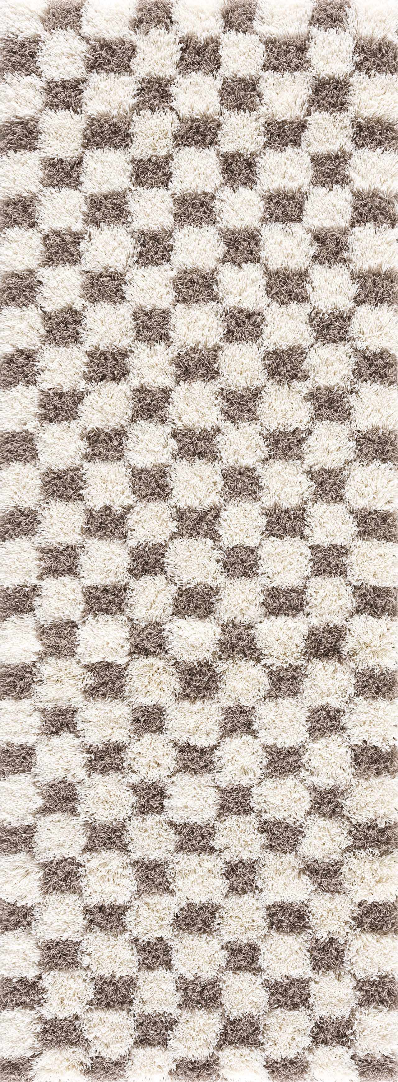Boutique Rugs - Atira Brown Checkered Area Rug - Image 4